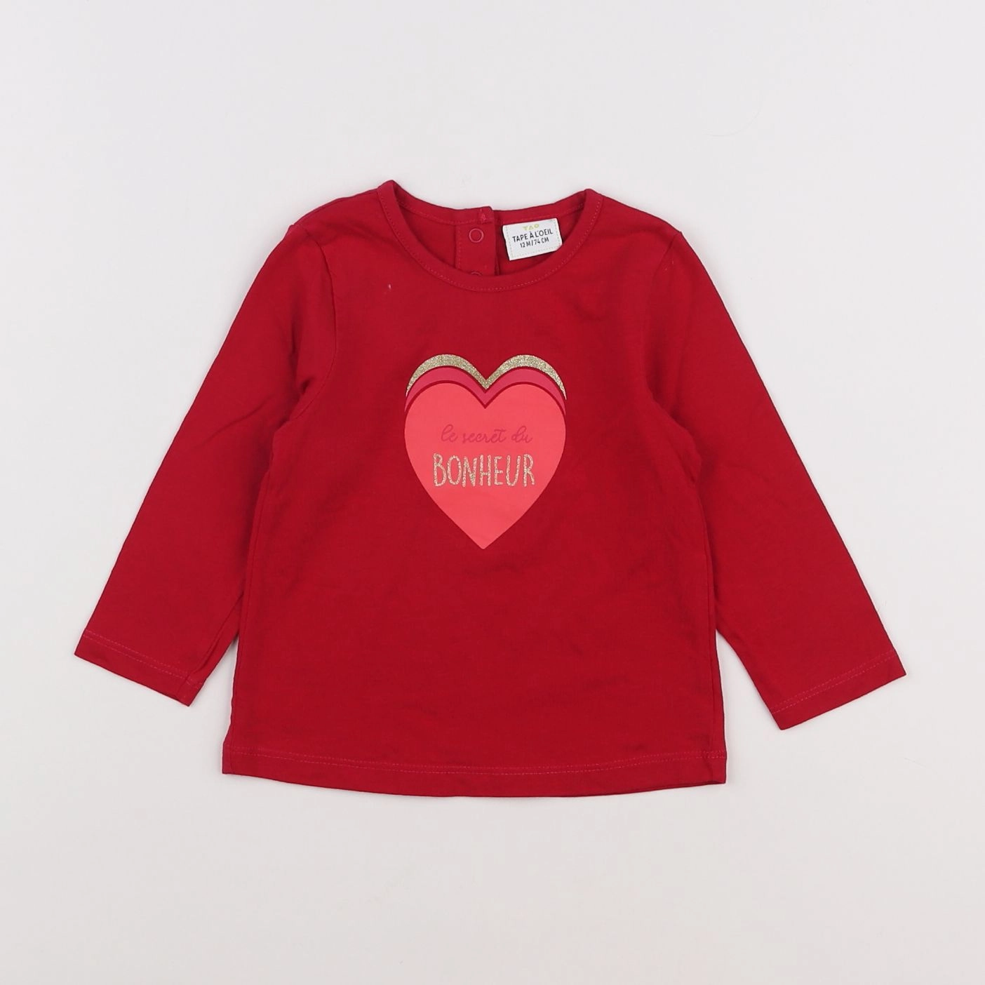 Tape à l'oeil - tee-shirt rouge - 12 mois