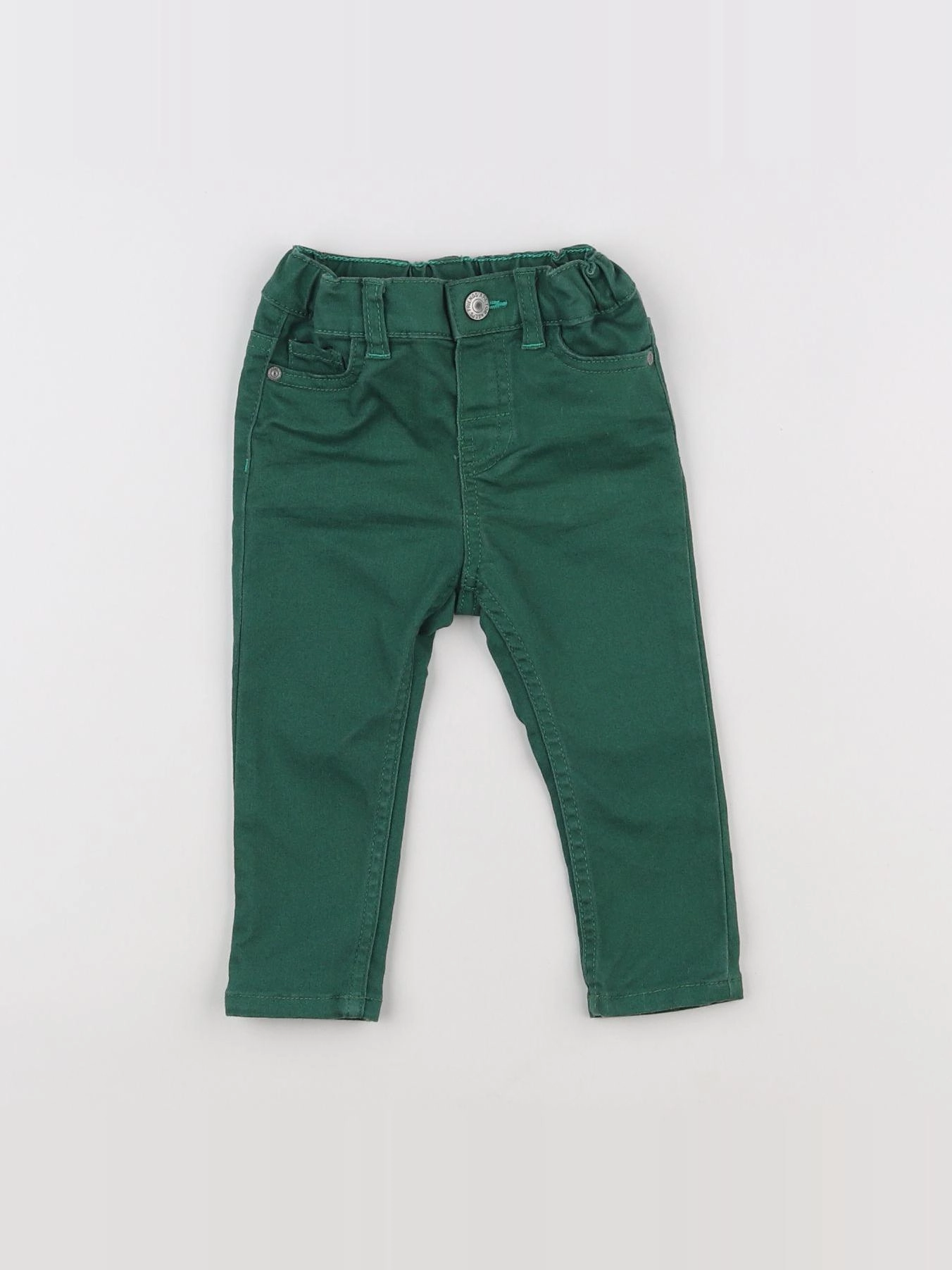 H&M - jean vert - 6/9 mois