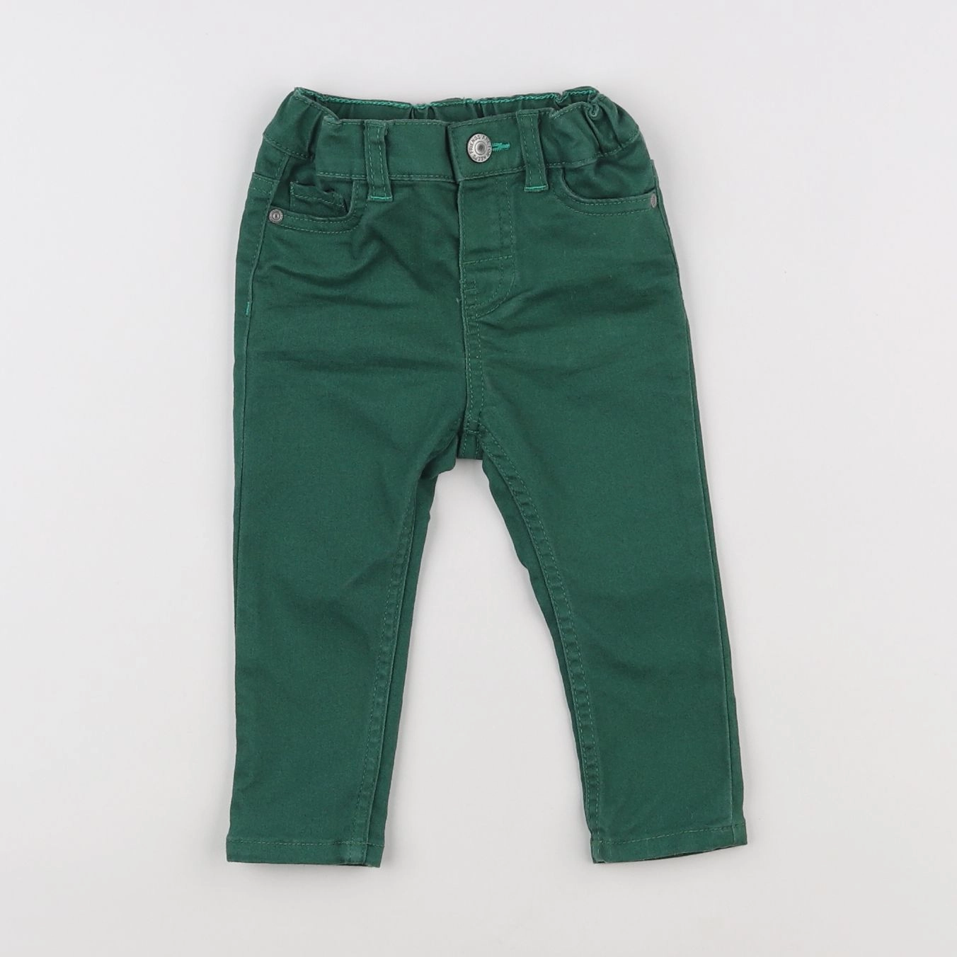 H&M - jean vert - 6/9 mois