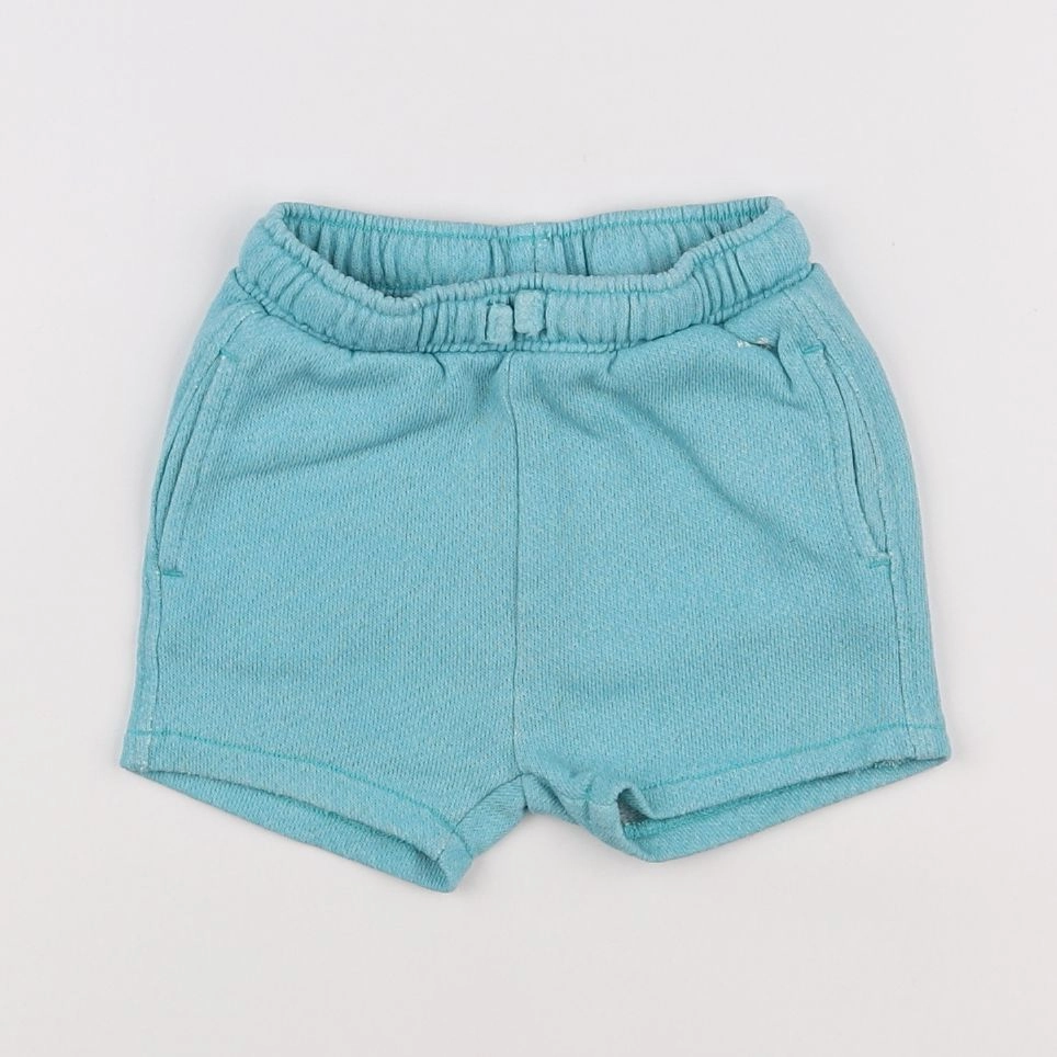Zara - short bleu - 6/9 mois