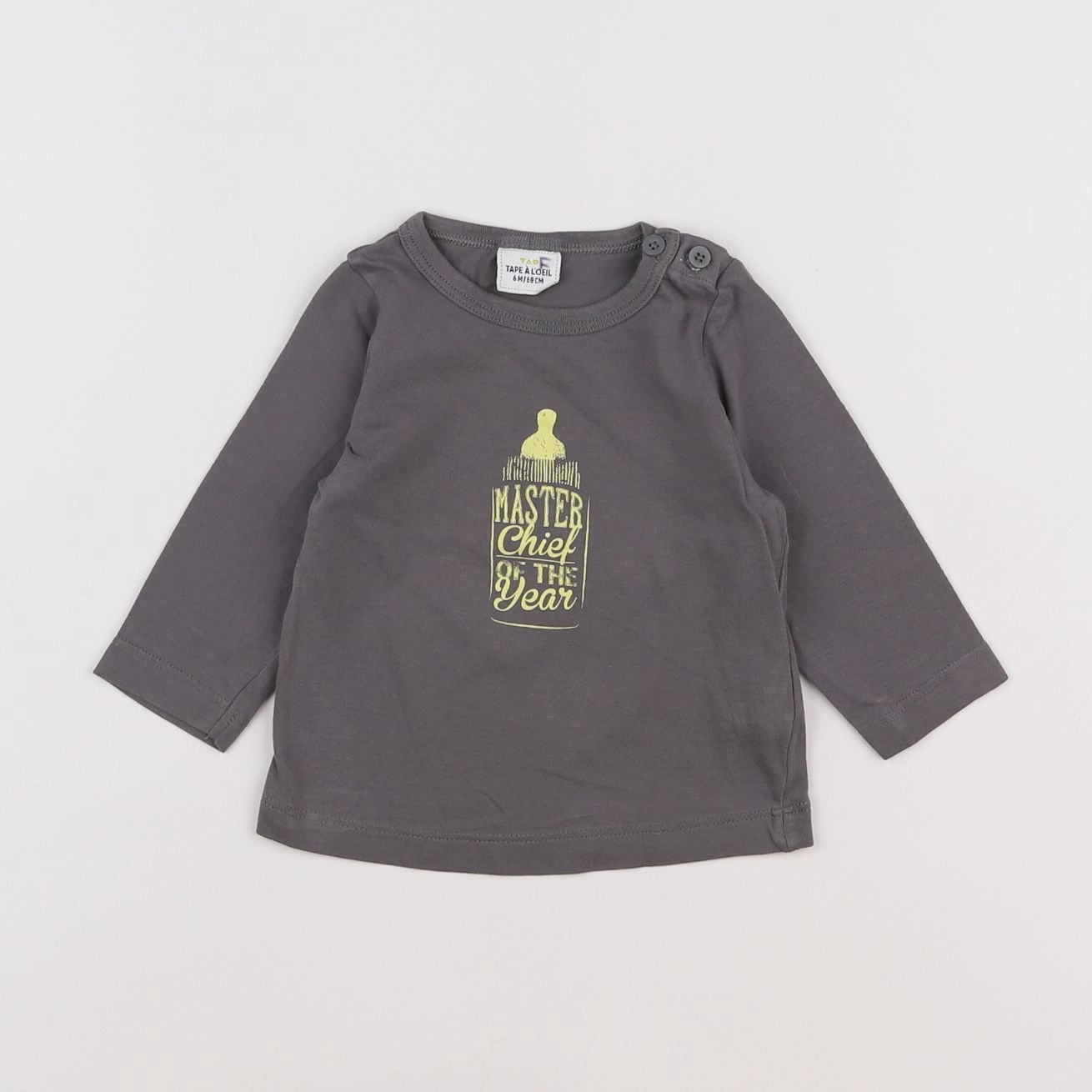 Tape à l'oeil - tee-shirt taupe - 6 mois