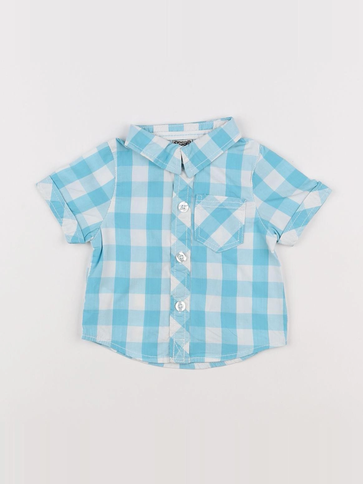 Tape à l'oeil - chemise blanc, bleu - 6 mois