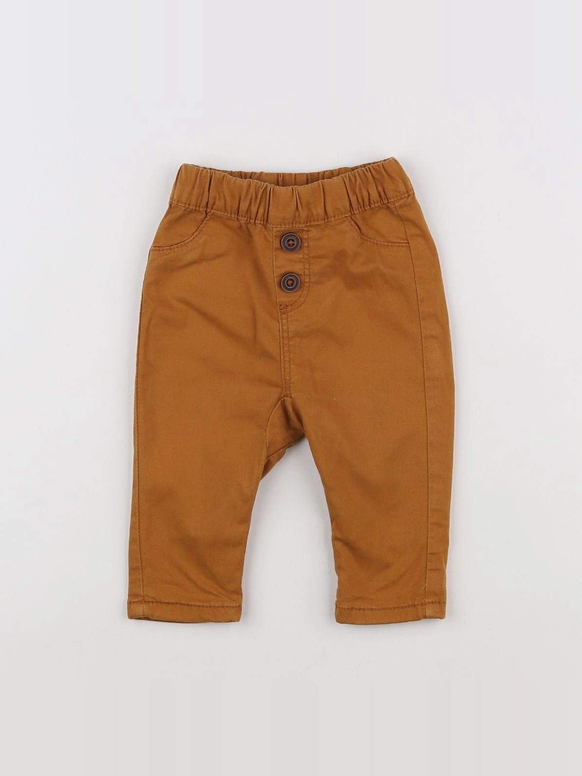 Tape à l'oeil - pantalon doublé marron - 3 mois