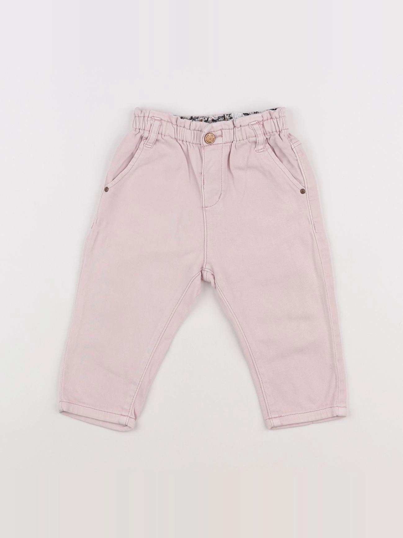 Zara - pantalon rose - 6/9 mois