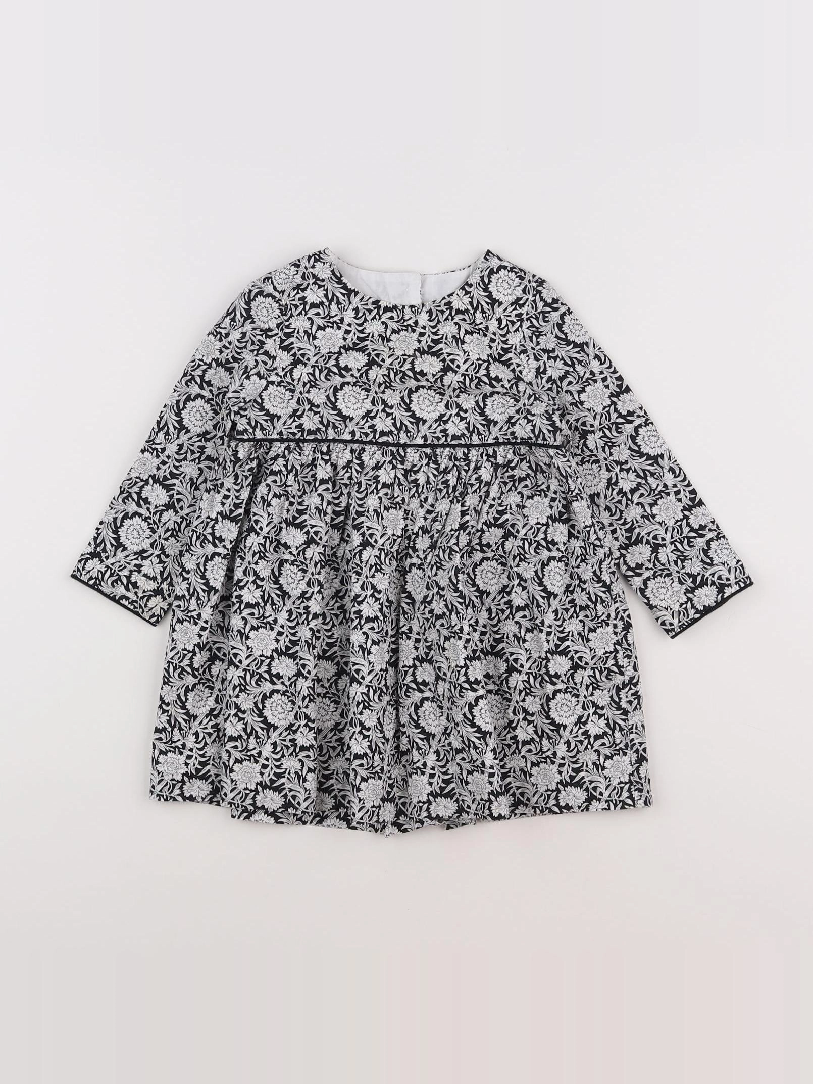 Natalys - robe blanc, noir - 18 mois