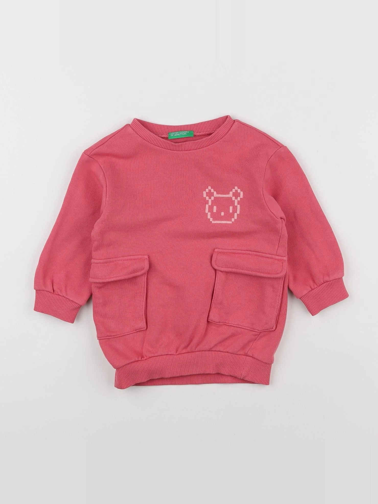 Benetton - robe rose - 12/18 mois
