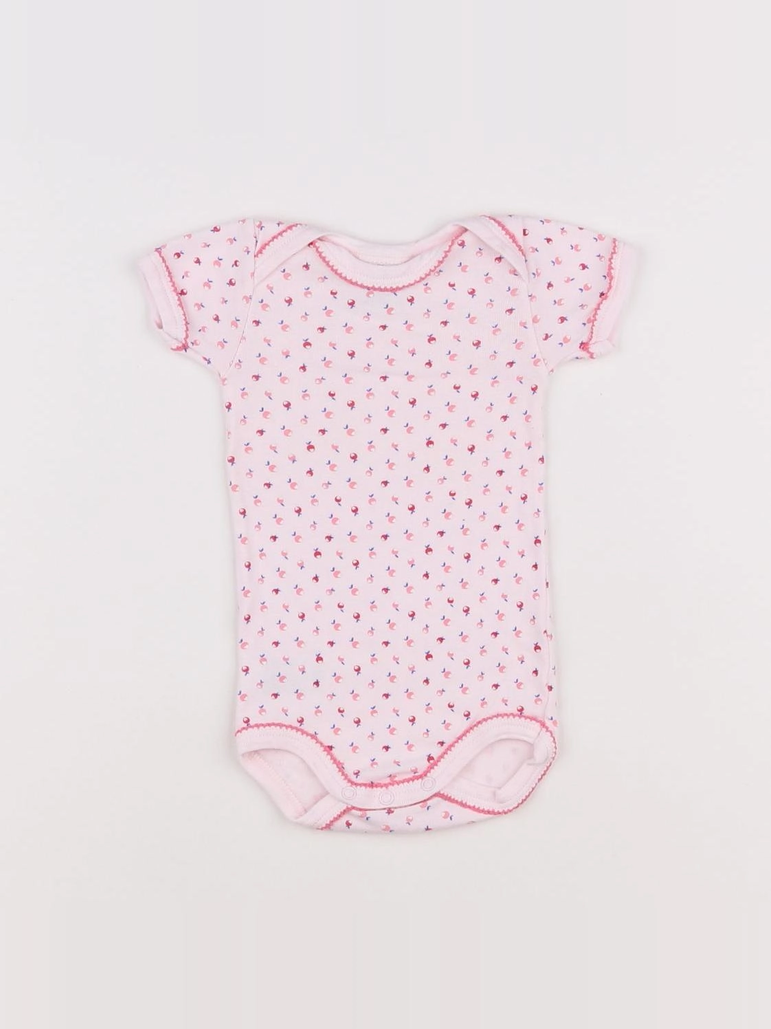 Petit Bateau - body rose - 3 mois