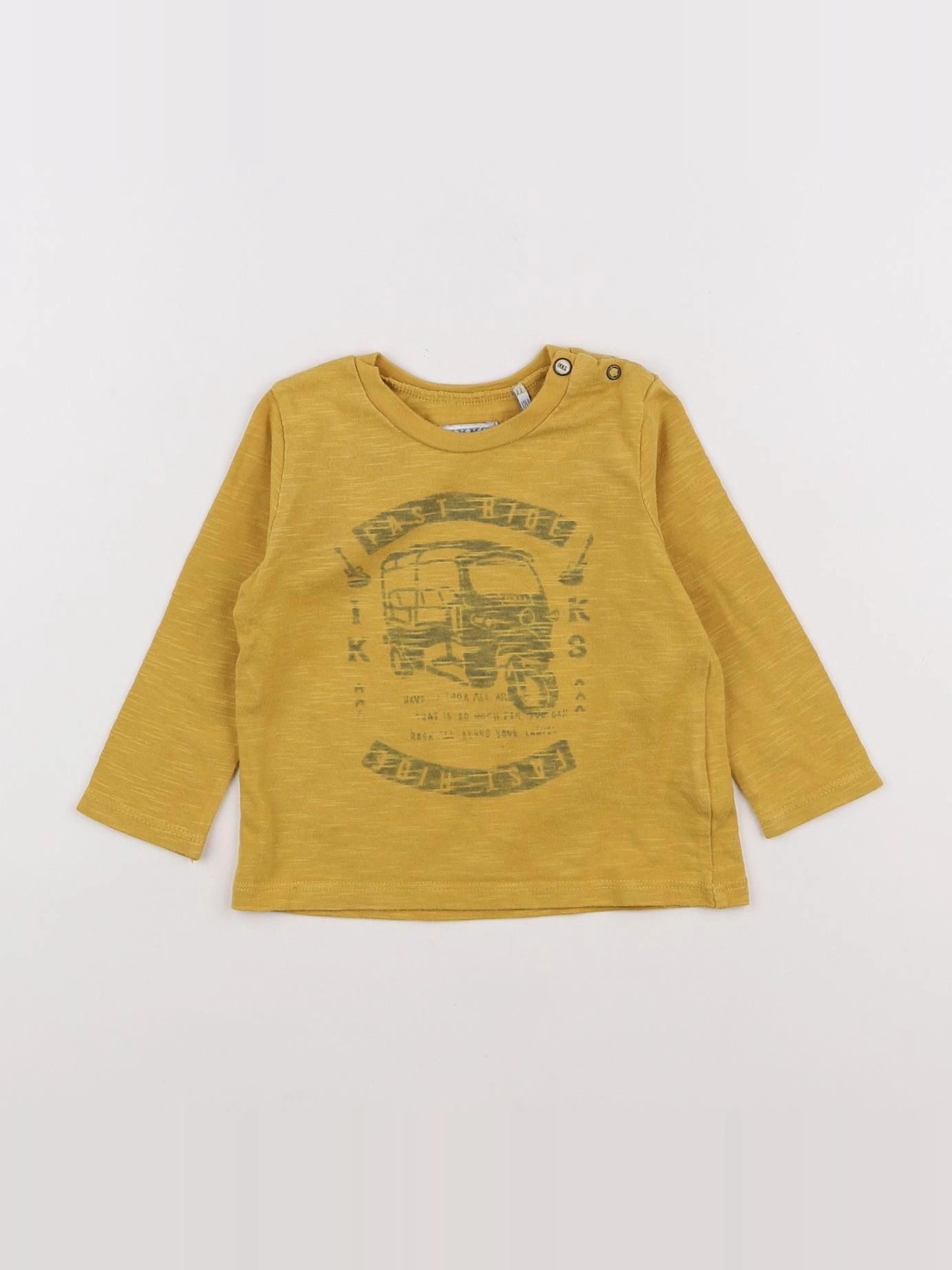 IKKS - tee-shirt jaune - 12 mois