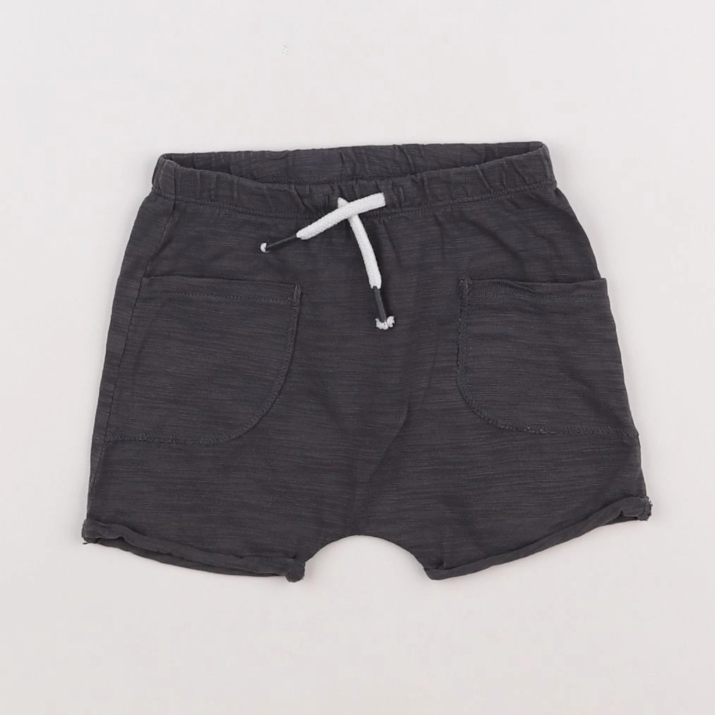 Next - short gris - 6/9 mois