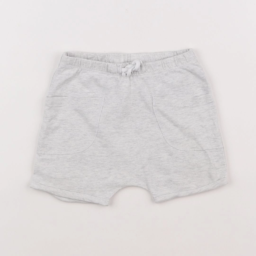 Next - short gris - 6/9 mois