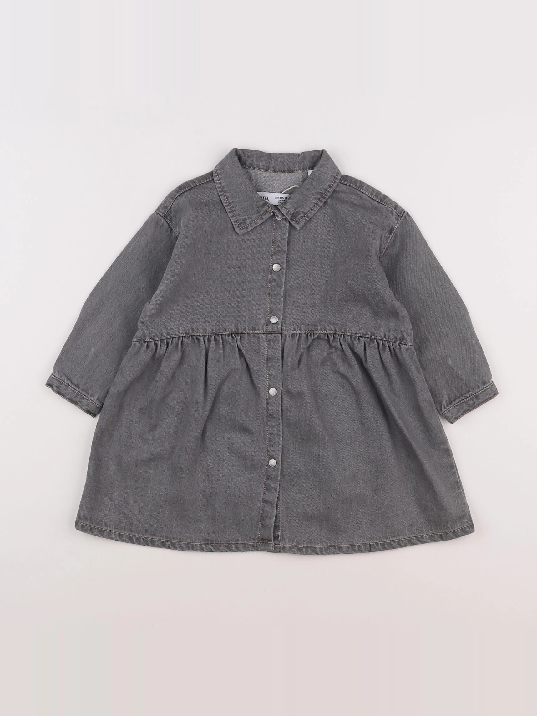 Zara - robe gris - 12/18 mois