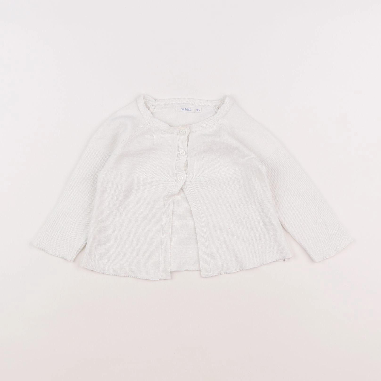 Boutchou - gilet blanc - 12 mois