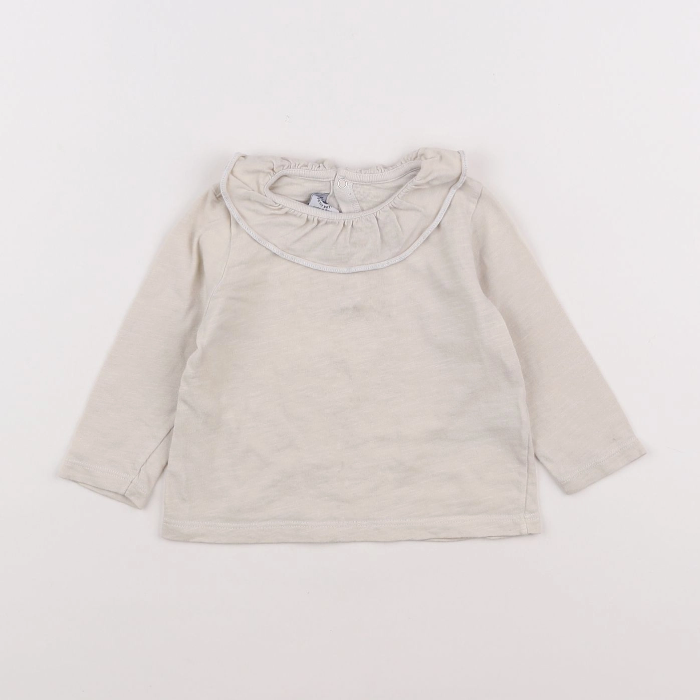 Petit Bateau - tee-shirt beige - 12 mois