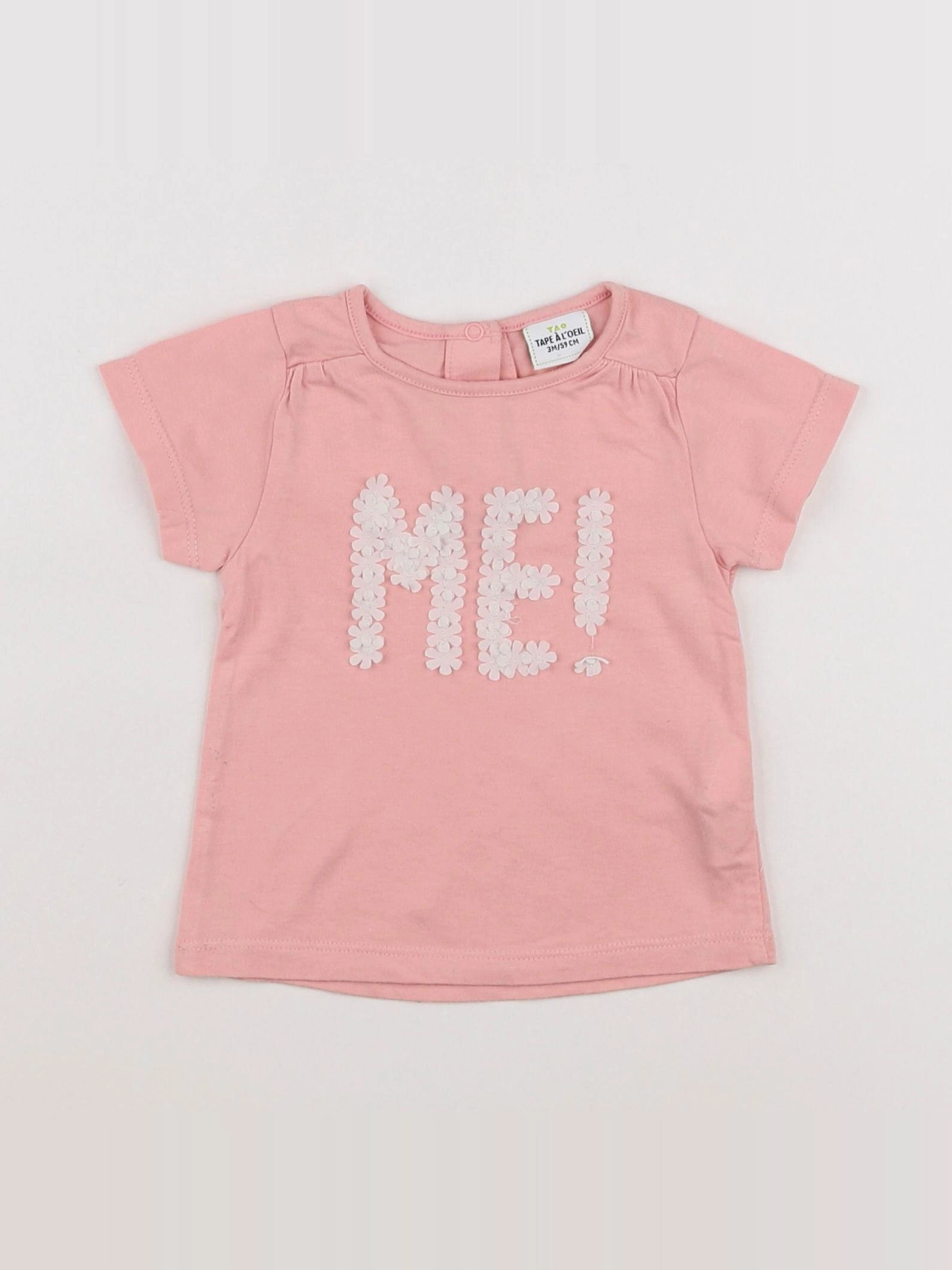Tape à l'oeil - tee-shirt rose - 3 mois