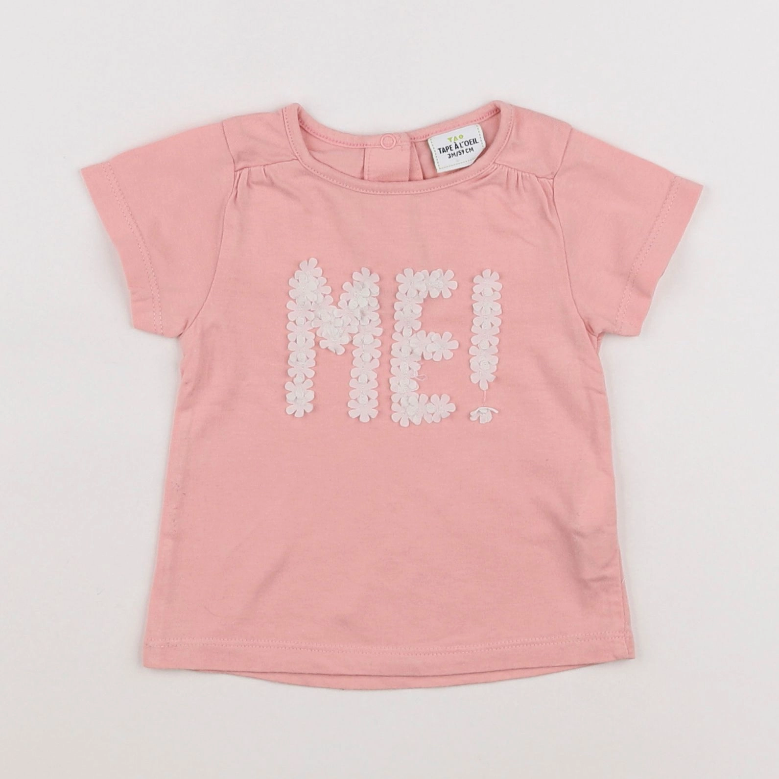 Tape à l'oeil - tee-shirt rose - 3 mois