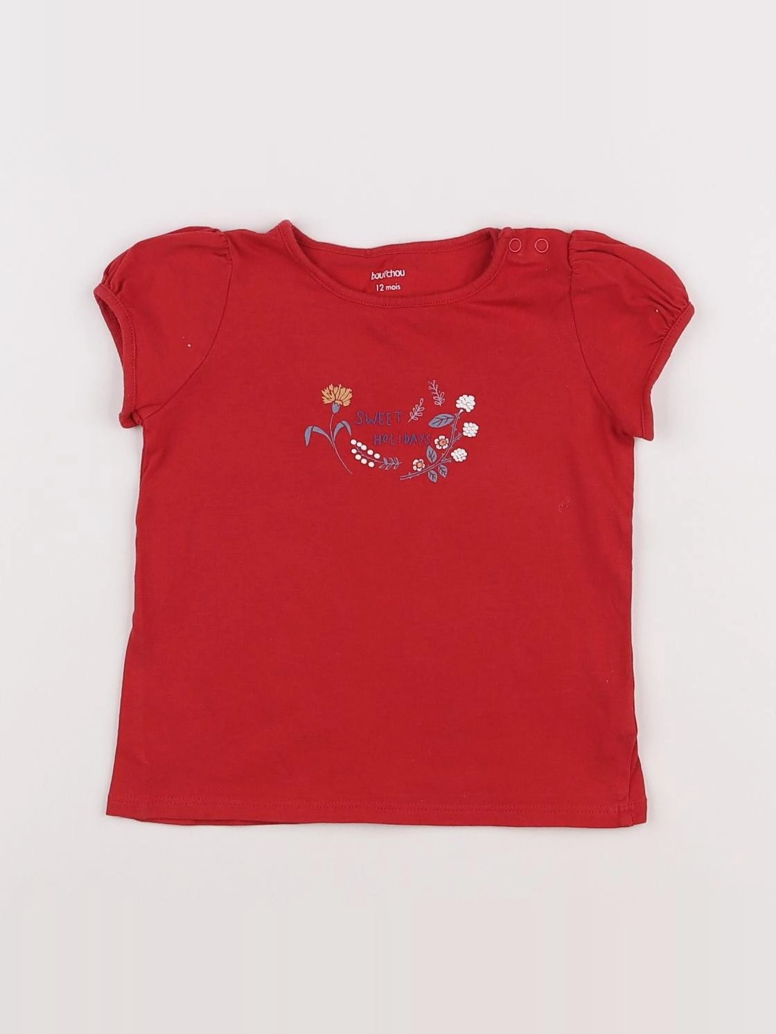 Boutchou - tee-shirt rouge - 12 mois