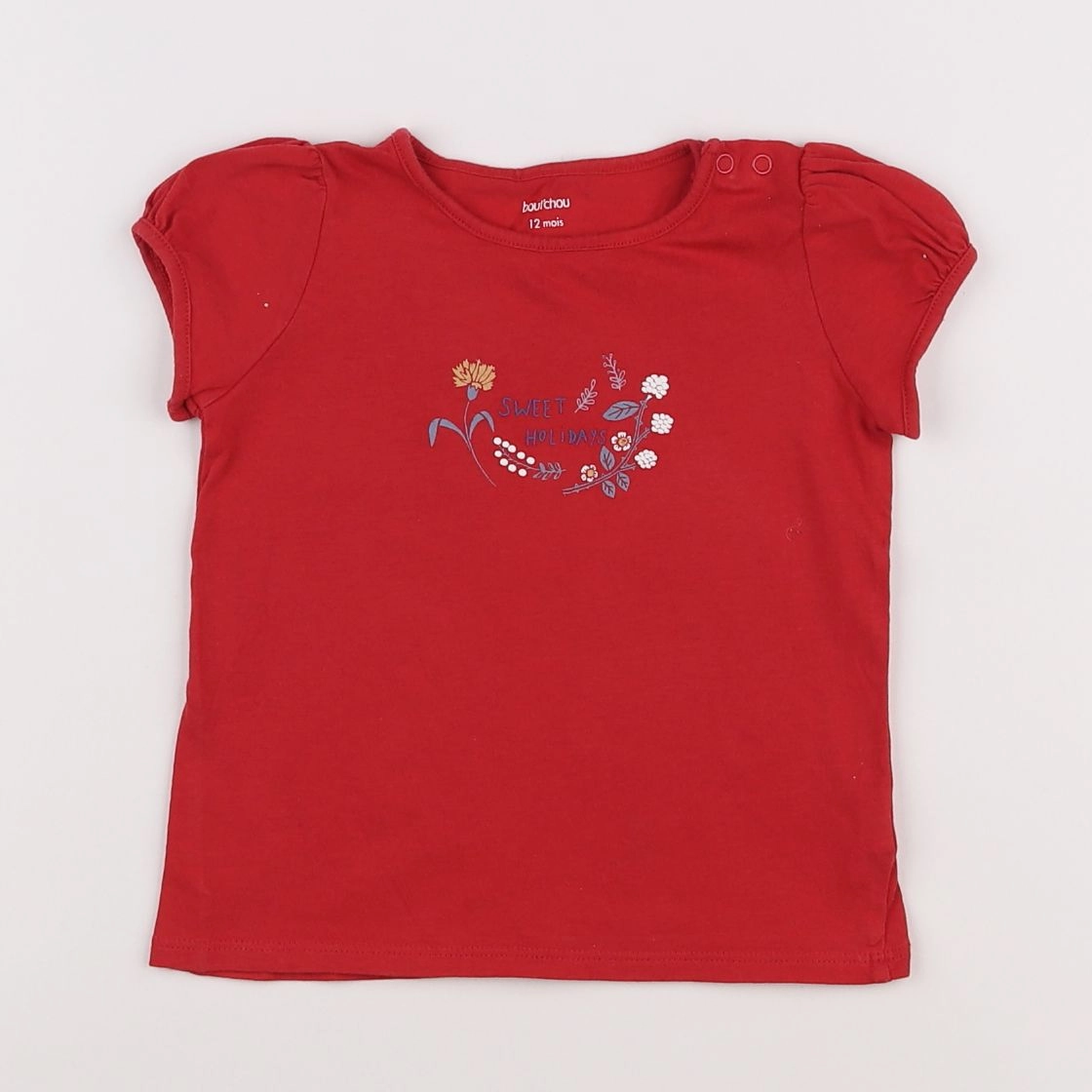 Boutchou - tee-shirt rouge - 12 mois