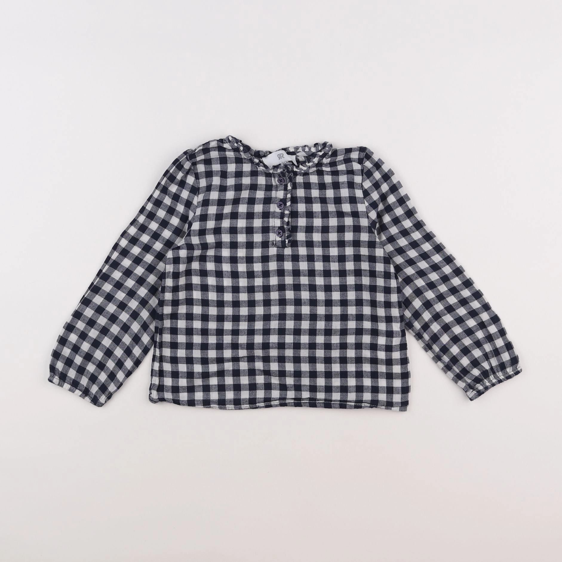 La Redoute - chemise bleu, blanc - 4 ans