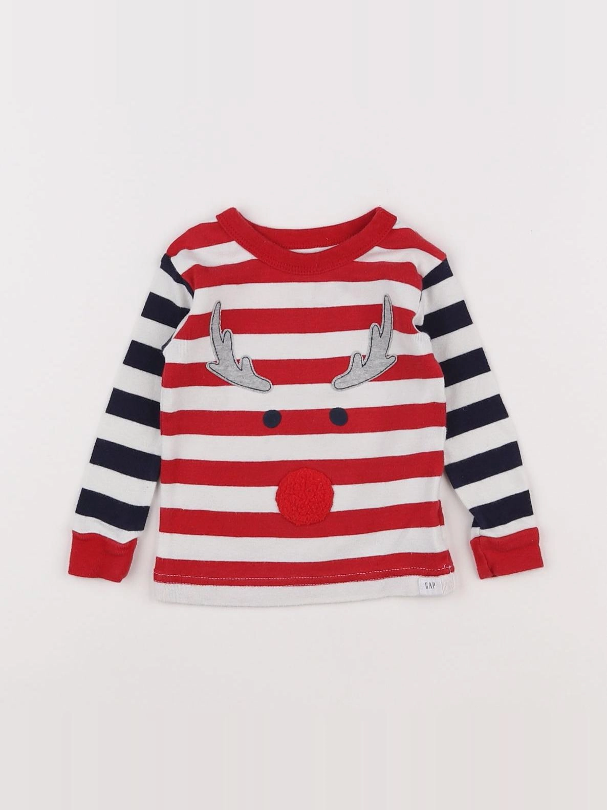 GAP - tee-shirt rouge, bleu - 6/12 mois