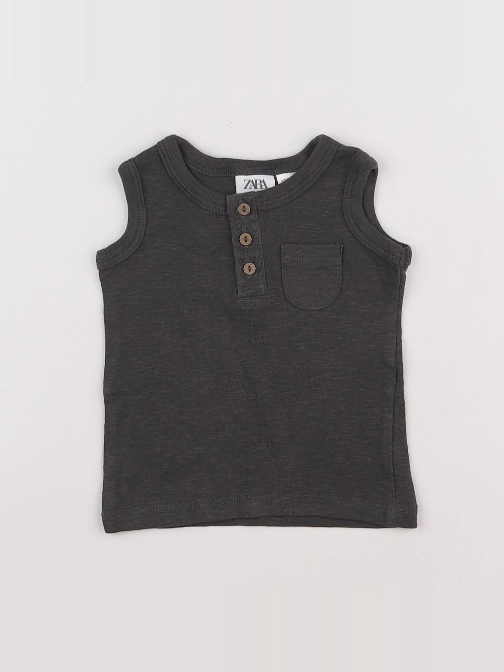 Zara - débardeur gris - 3/6 mois