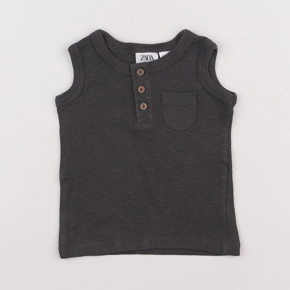 Zara - débardeur gris - 3/6 mois