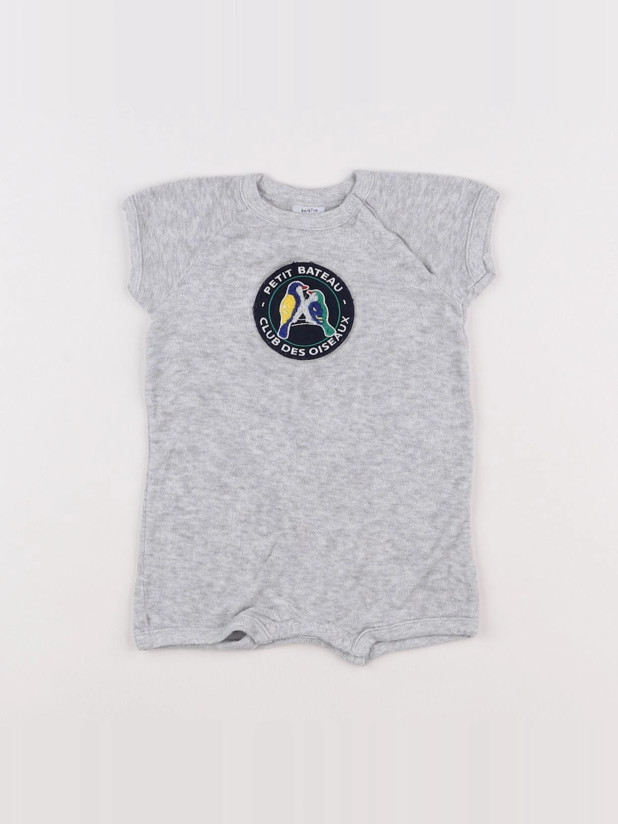 Petit Bateau - combinaison gris - 6 mois