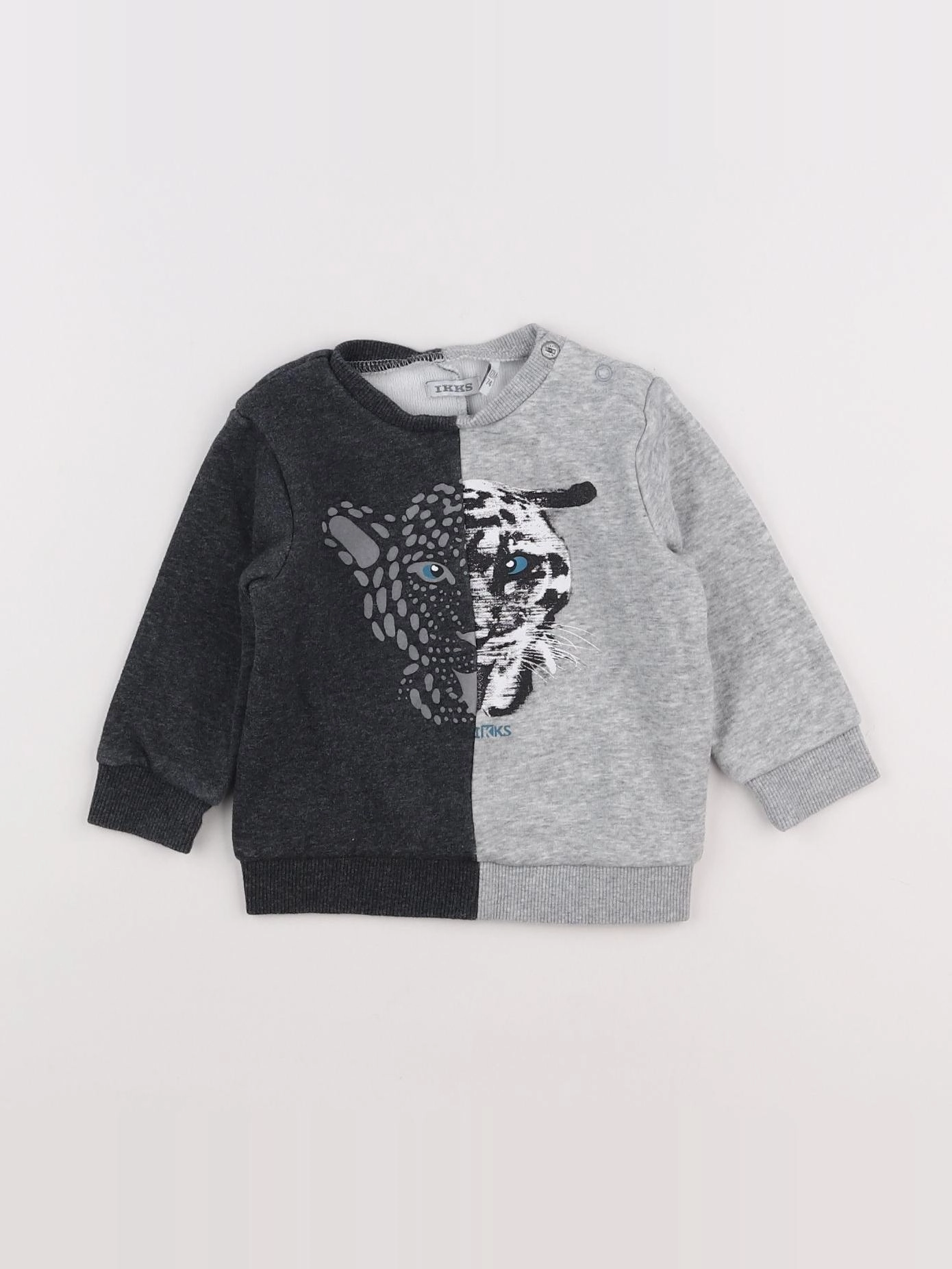 IKKS - sweat gris - 12 mois