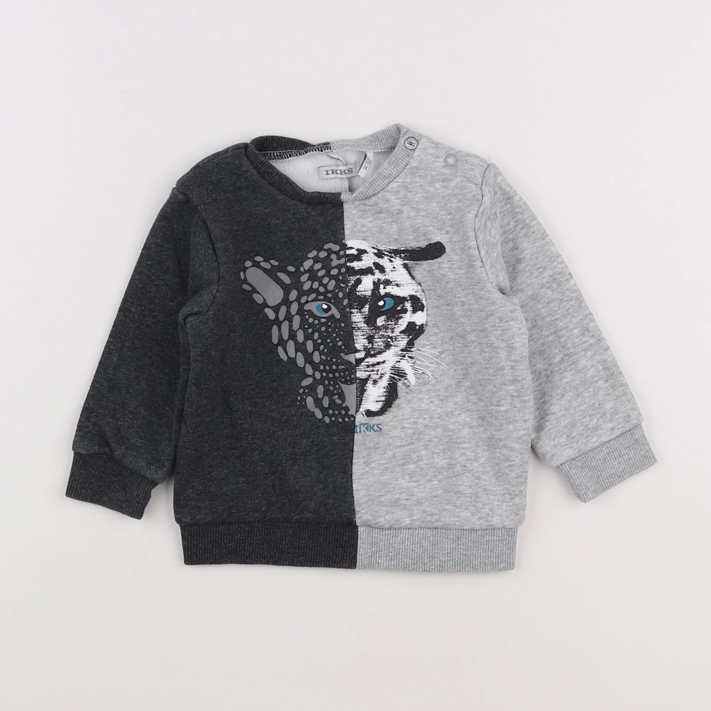IKKS - sweat gris - 12 mois