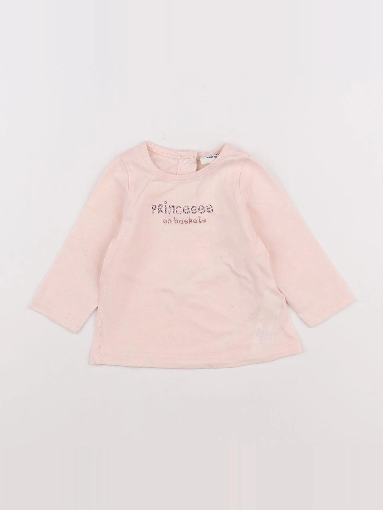 Tape à l'oeil - tee-shirt rose - 6 mois