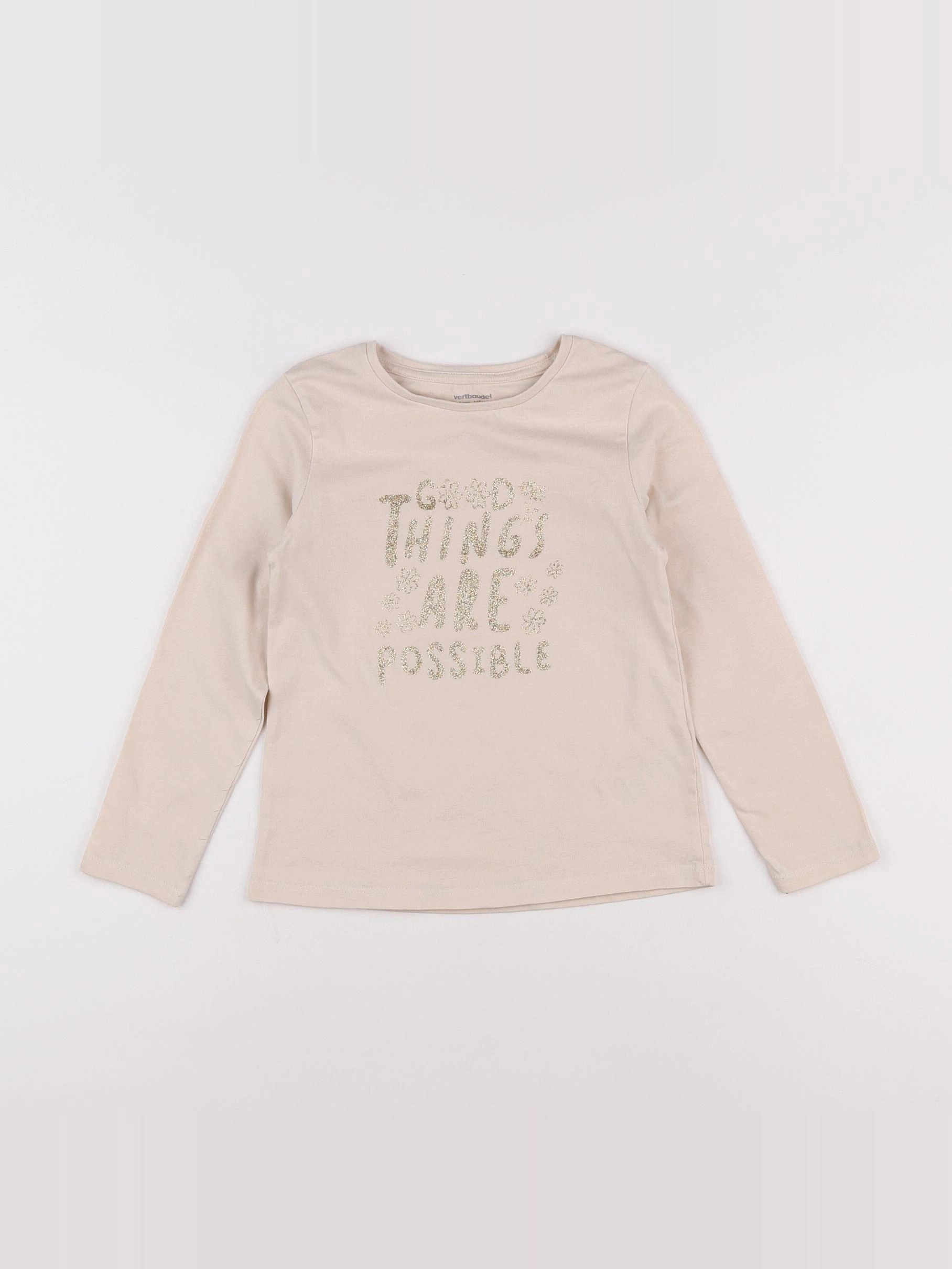 Vertbaudet - tee-shirt rose - 6 ans