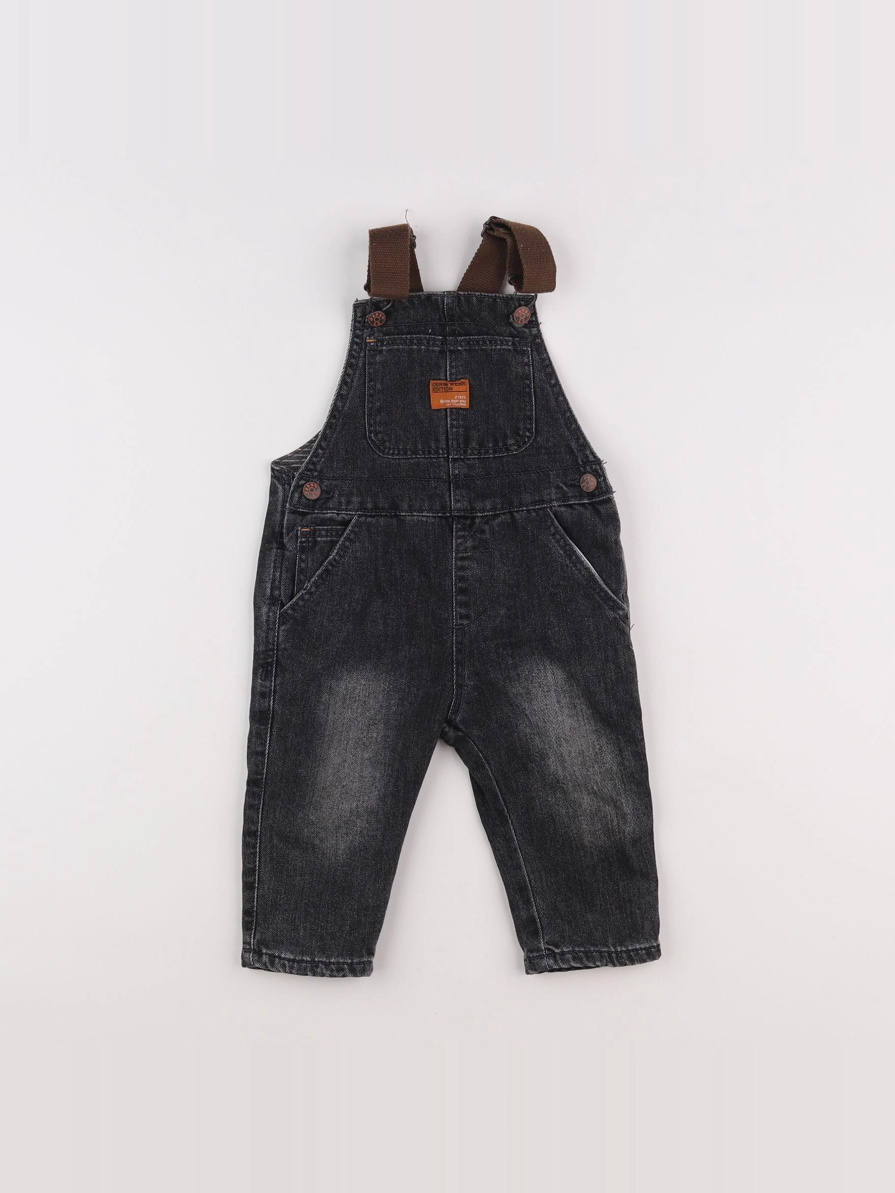 Zara - salopette noir - 9/12 mois