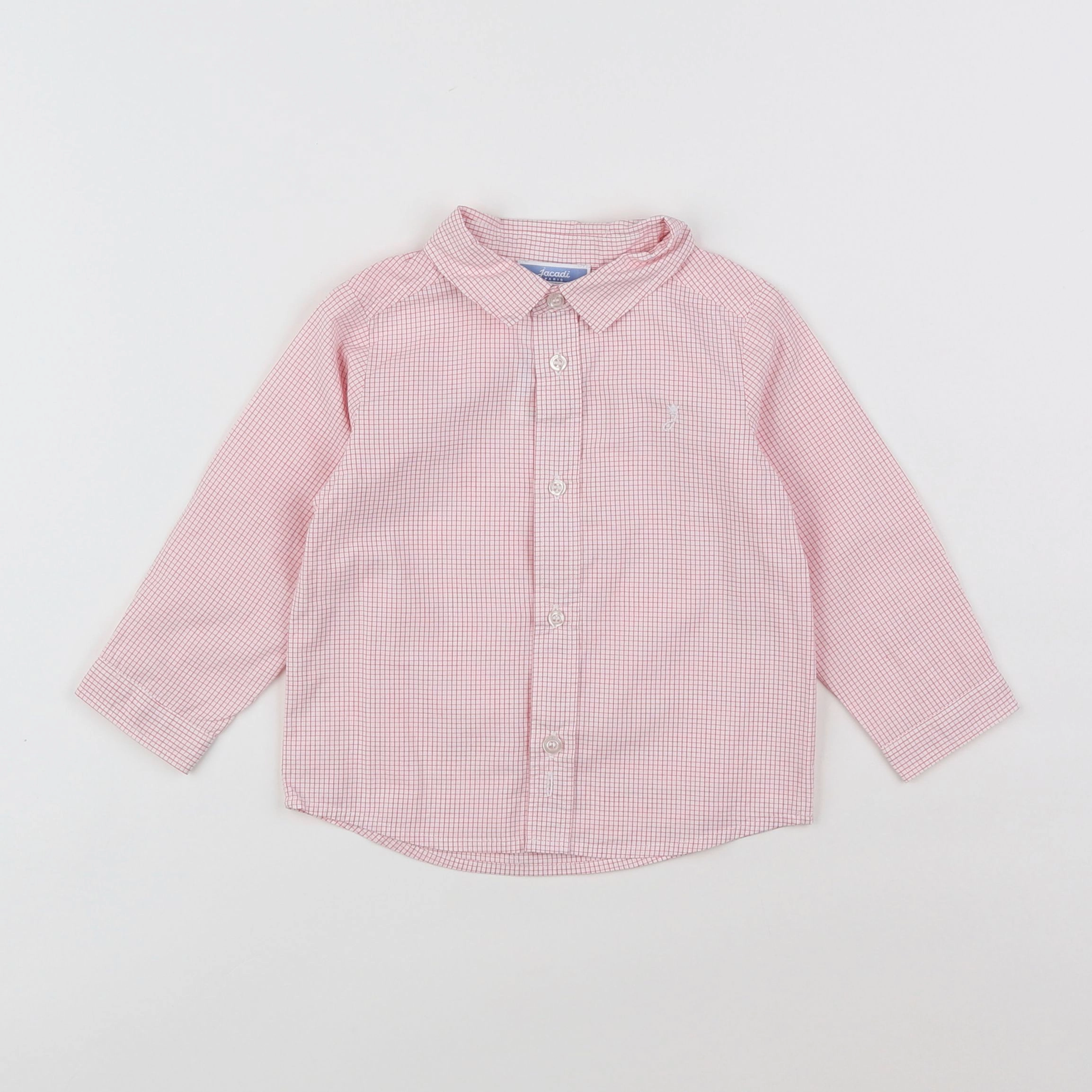 Jacadi - chemise blanc, rouge - 12 mois