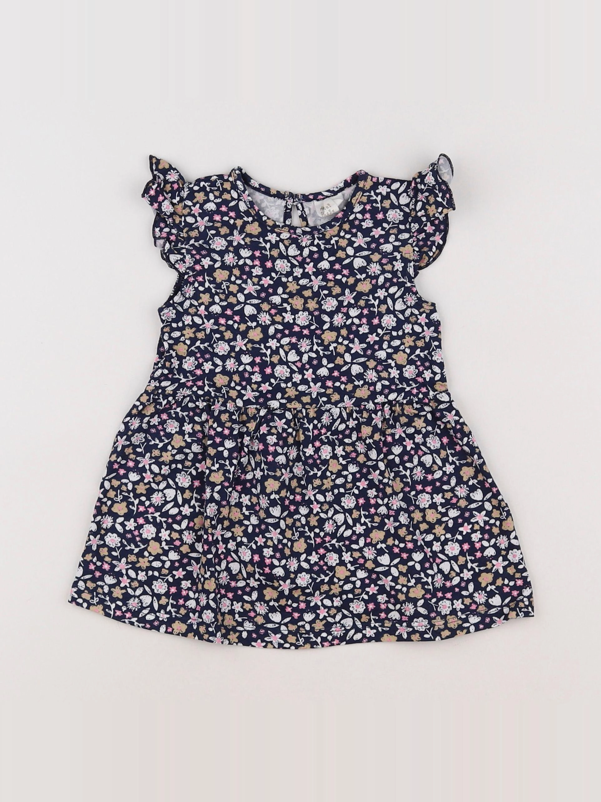 H&M - robe bleu - 3/6 mois