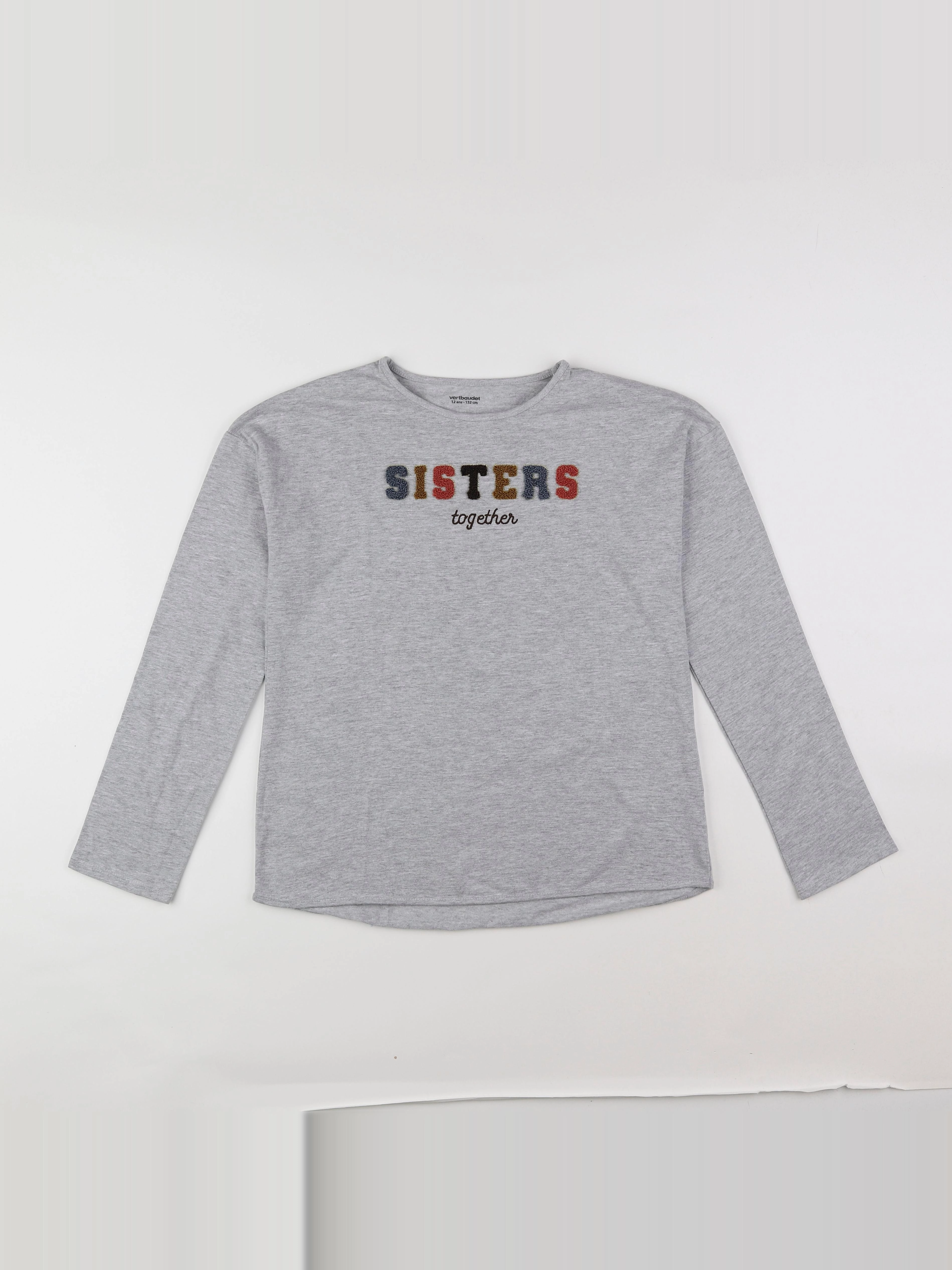 Vertbaudet - tee-shirt gris - 12 ans