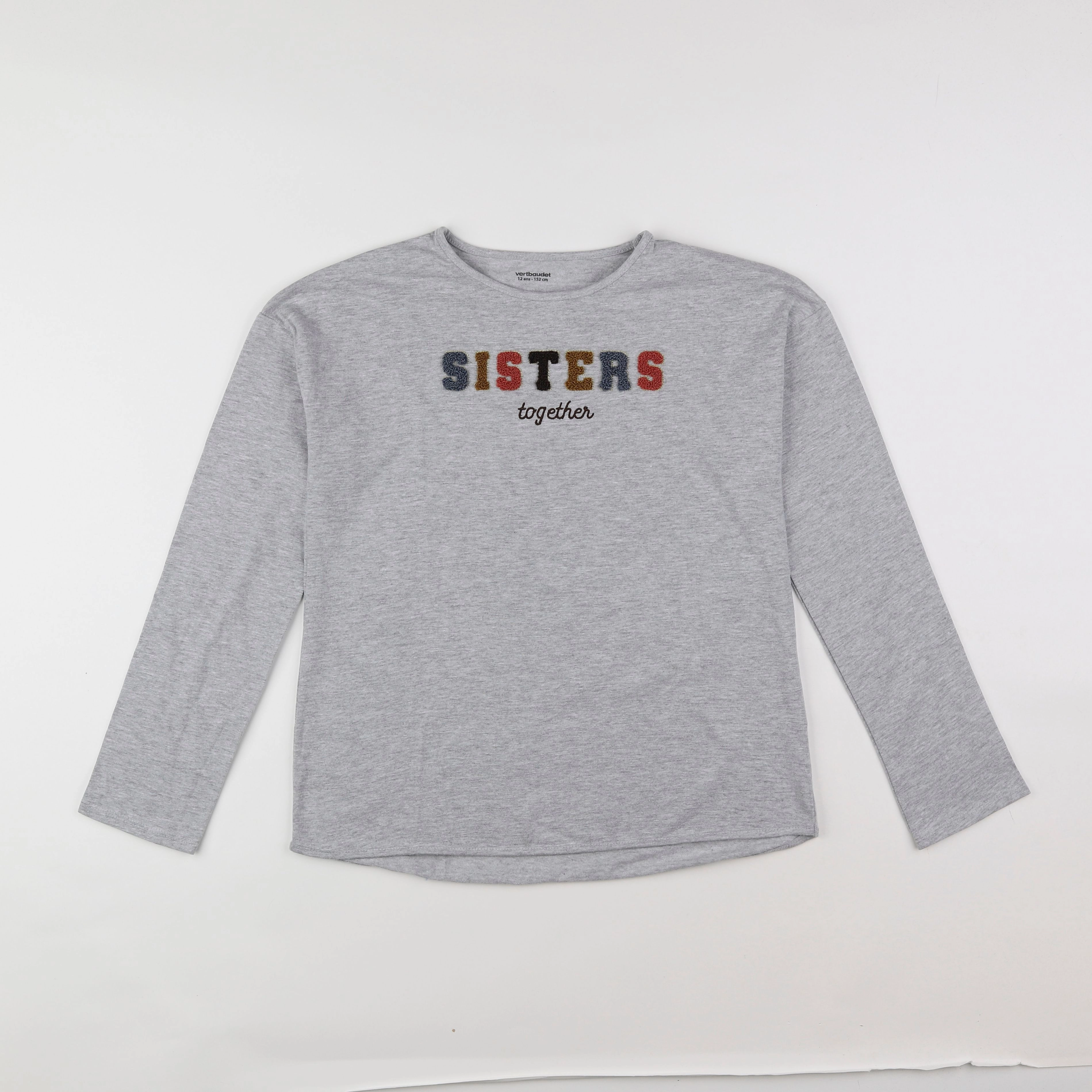 Vertbaudet - tee-shirt gris - 12 ans