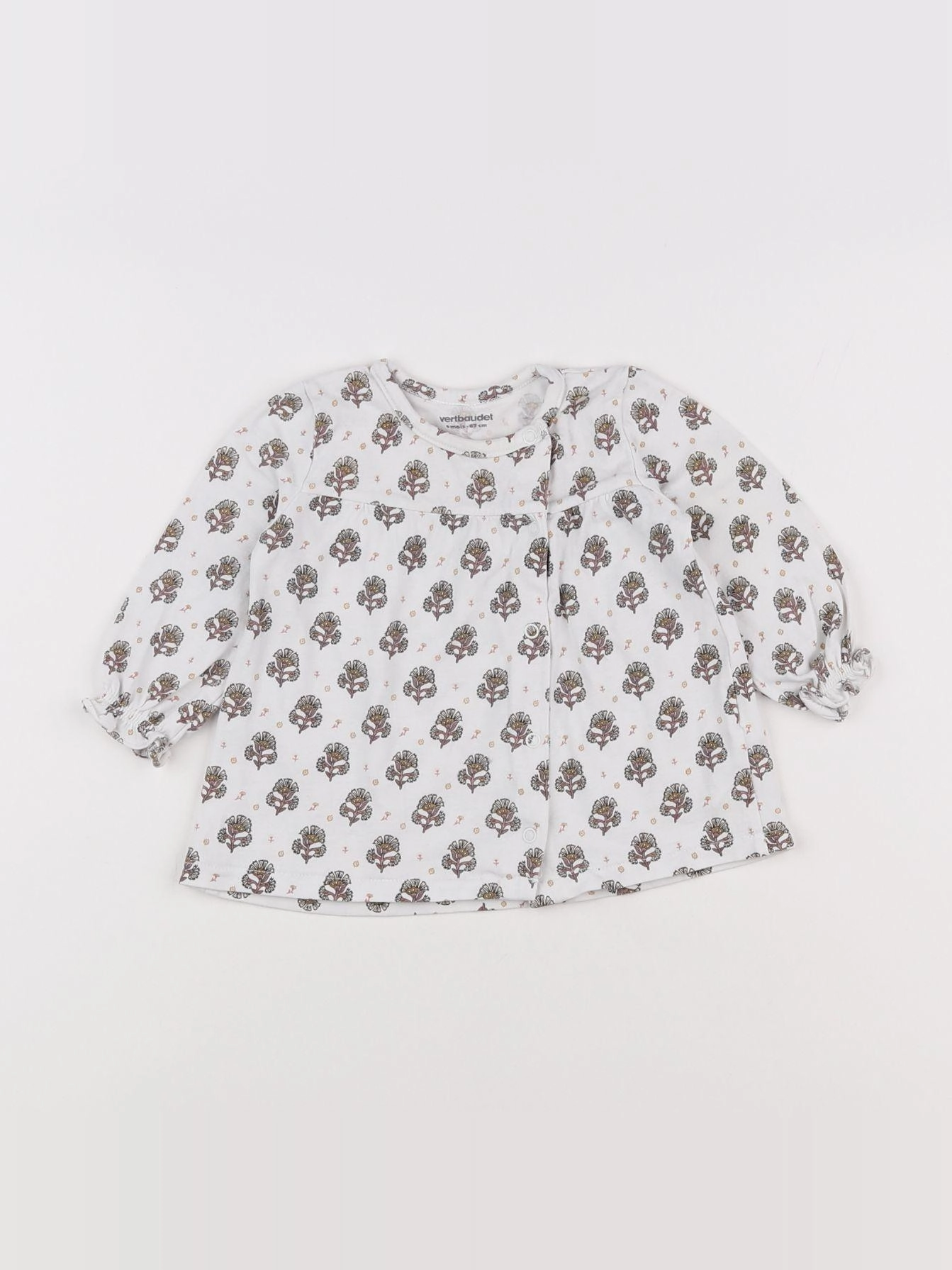 Vertbaudet - tee-shirt blanc - 6 mois