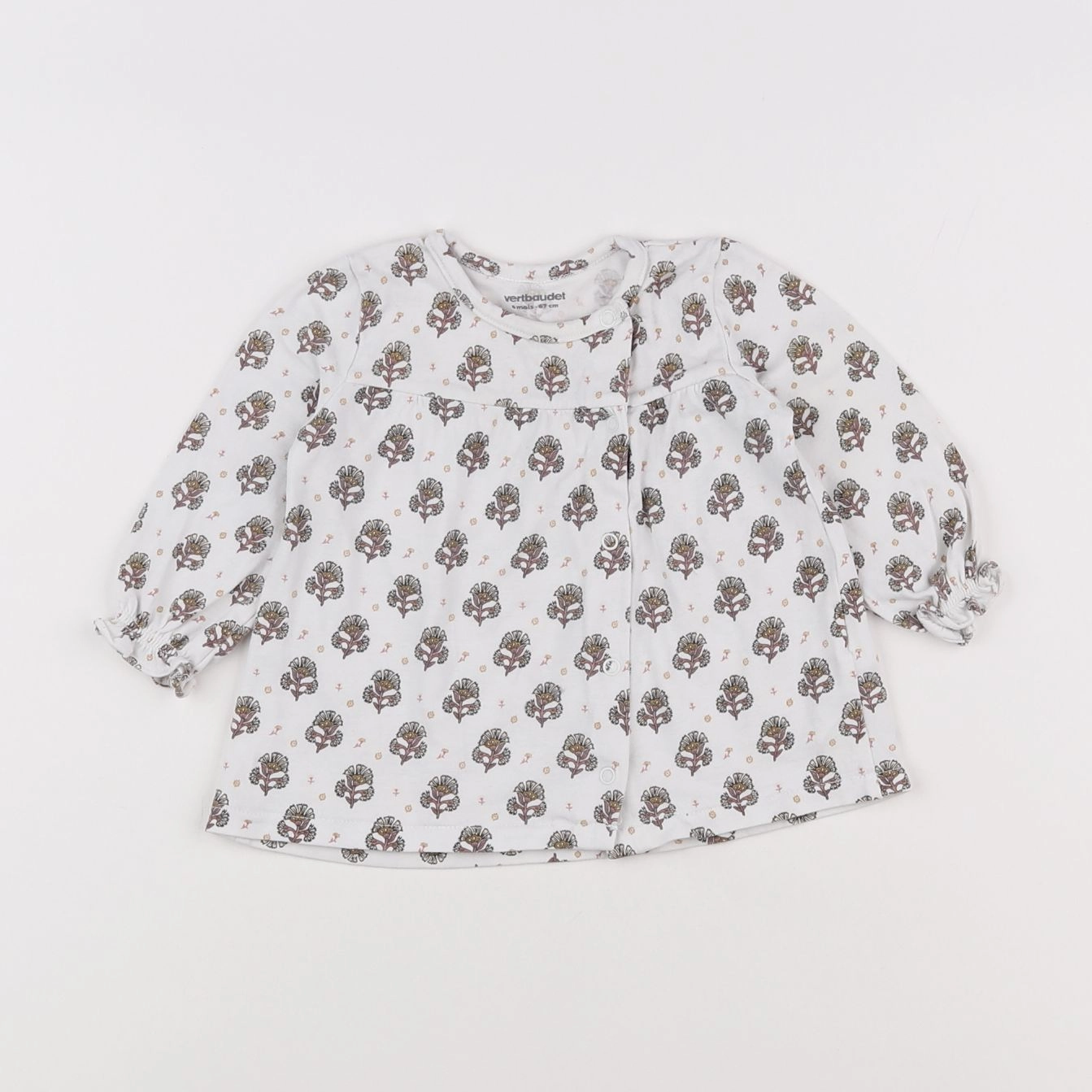 Vertbaudet - tee-shirt blanc - 6 mois