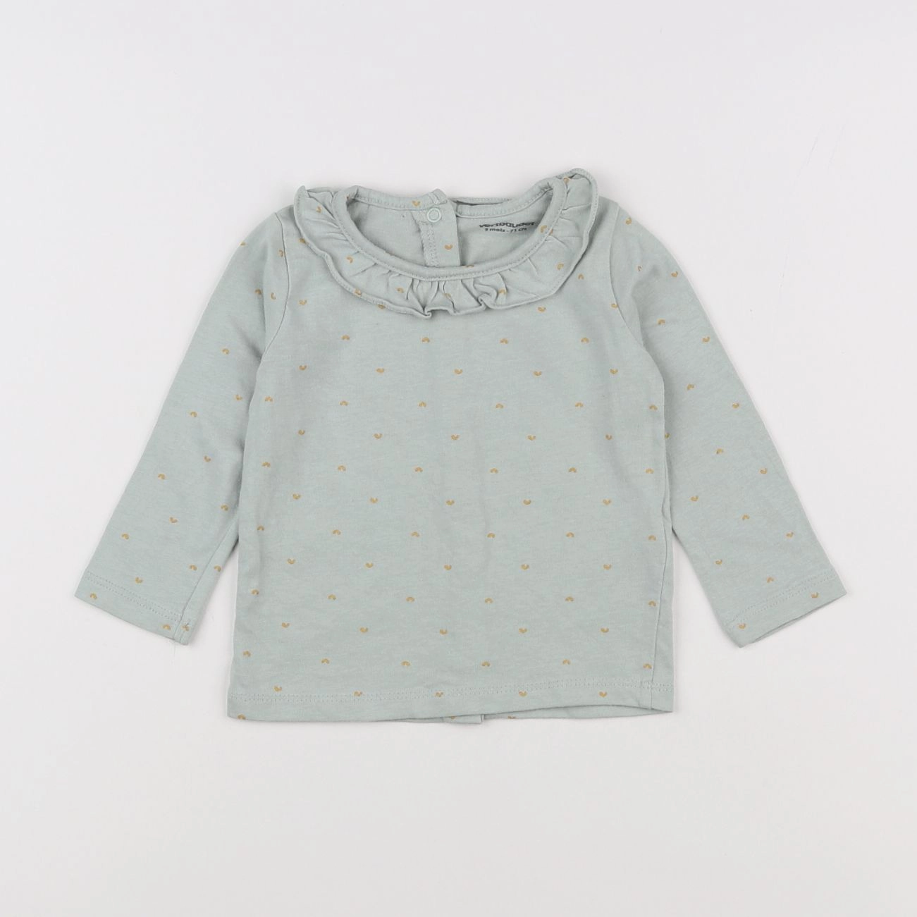 Vertbaudet - tee-shirt bleu - 9 mois