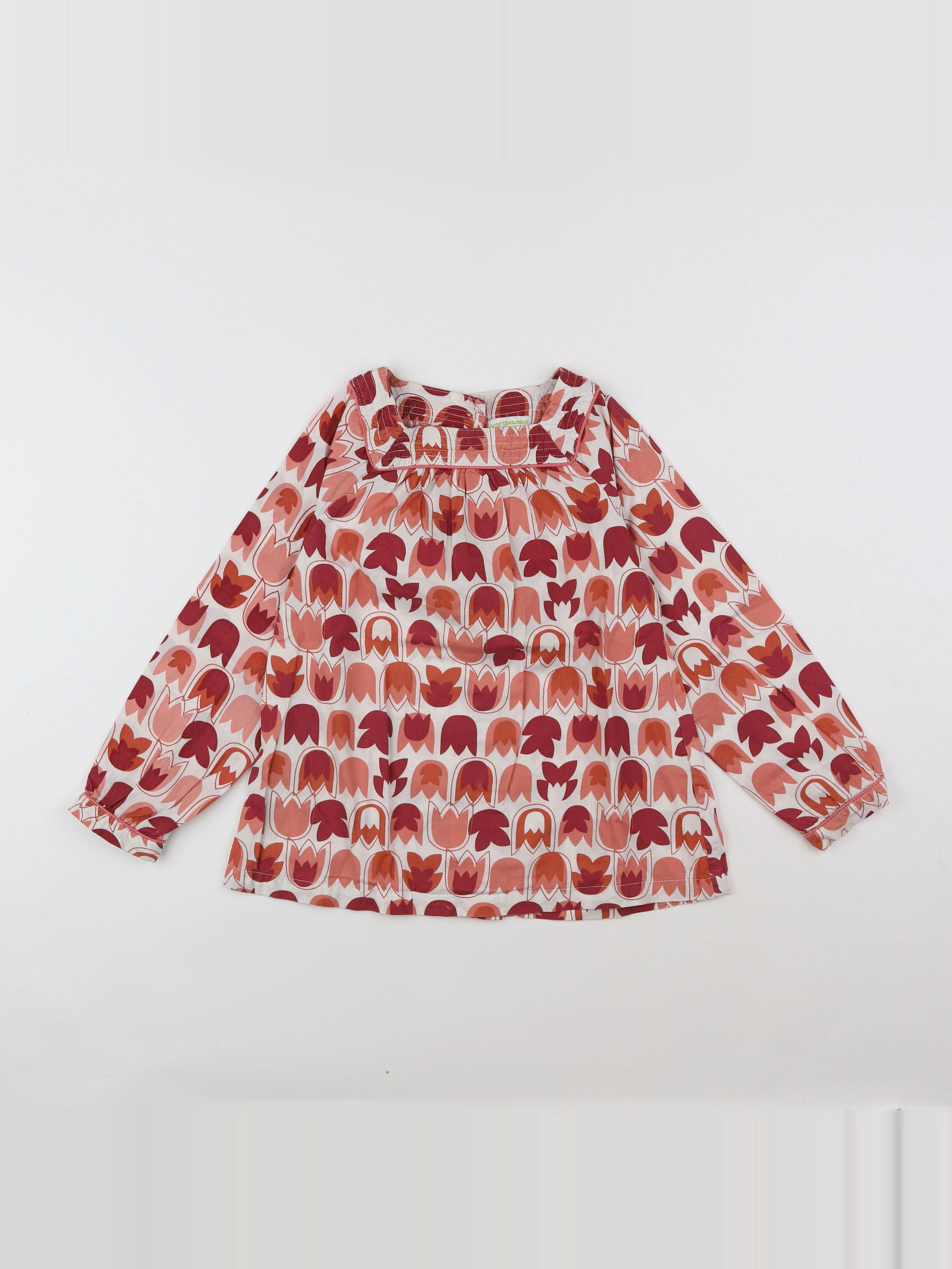 Vertbaudet - blouse rose, rouge - 8 ans