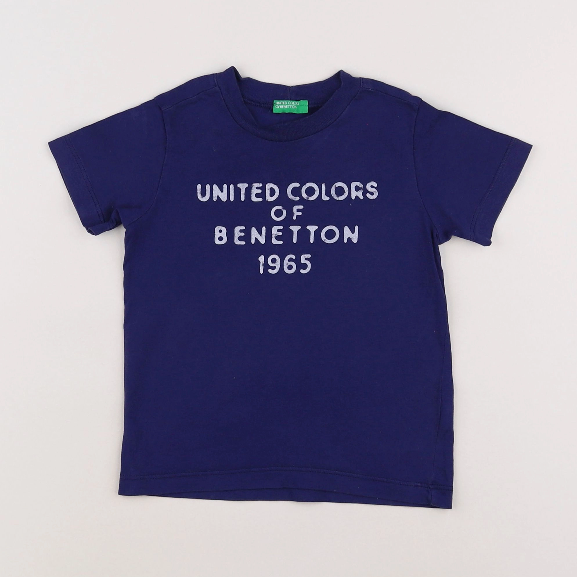 Benetton - tee-shirt bleu - 12 mois