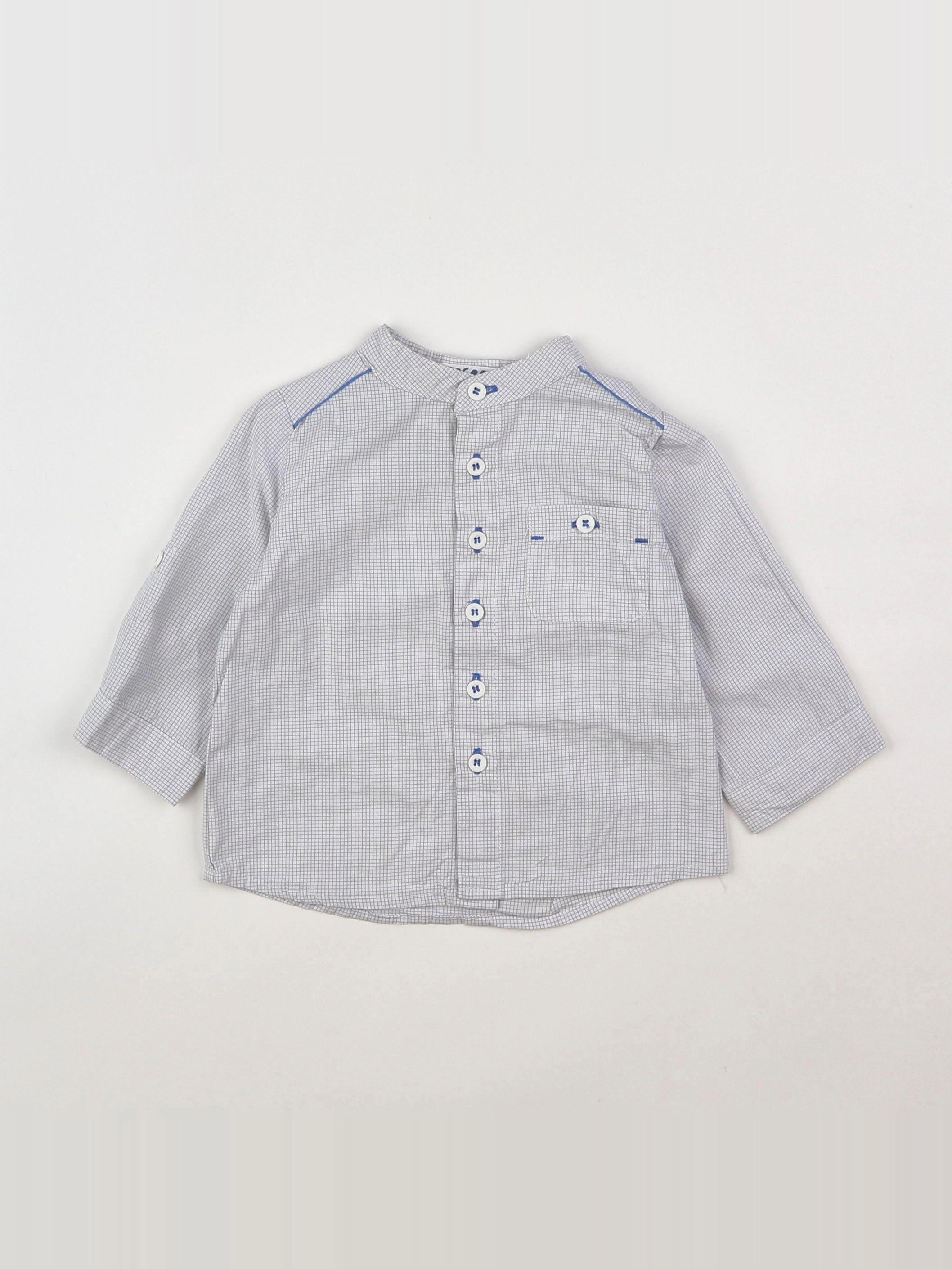 La Redoute - chemise blanc, gris - 2 ans