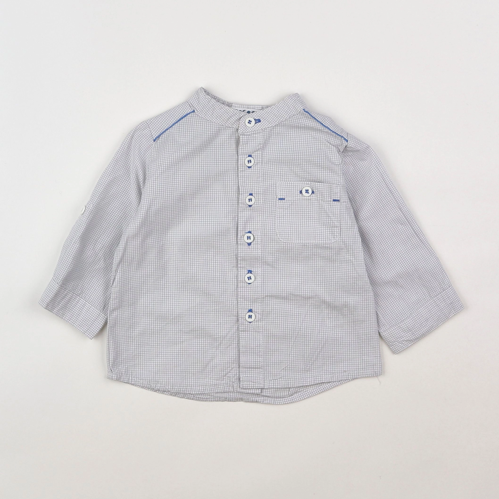 La Redoute - chemise blanc, gris - 2 ans