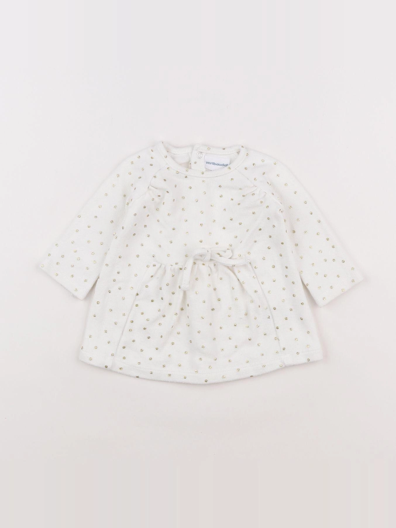 Vertbaudet - robe blanc - 3 mois