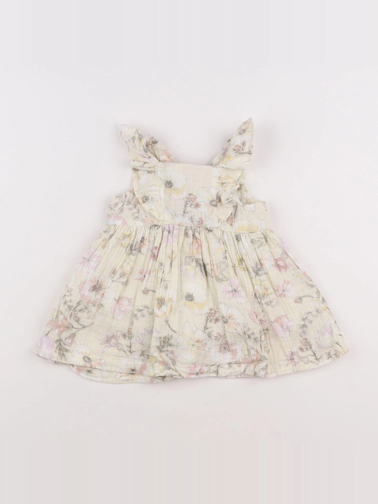 Vertbaudet - robe beige - 9 mois