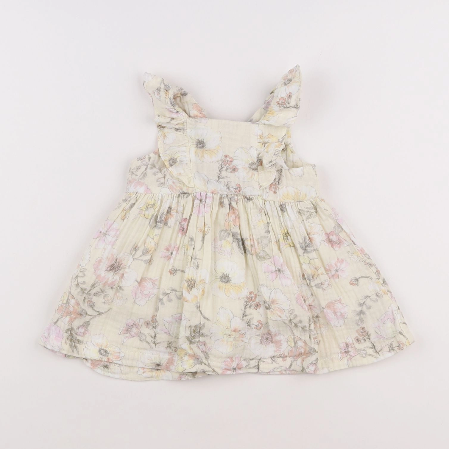 Vertbaudet - robe beige - 9 mois