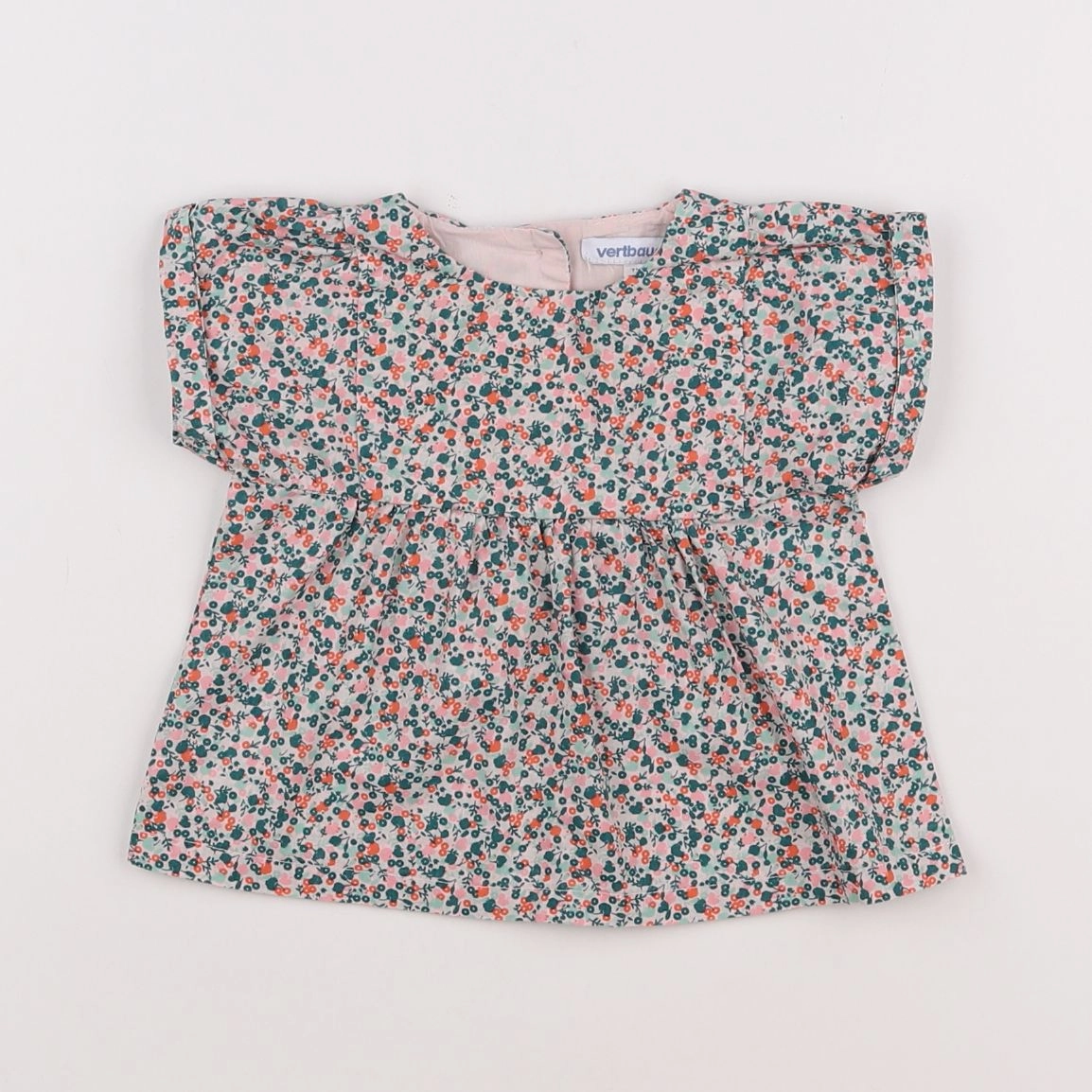 Vertbaudet - blouse vert - 9 mois