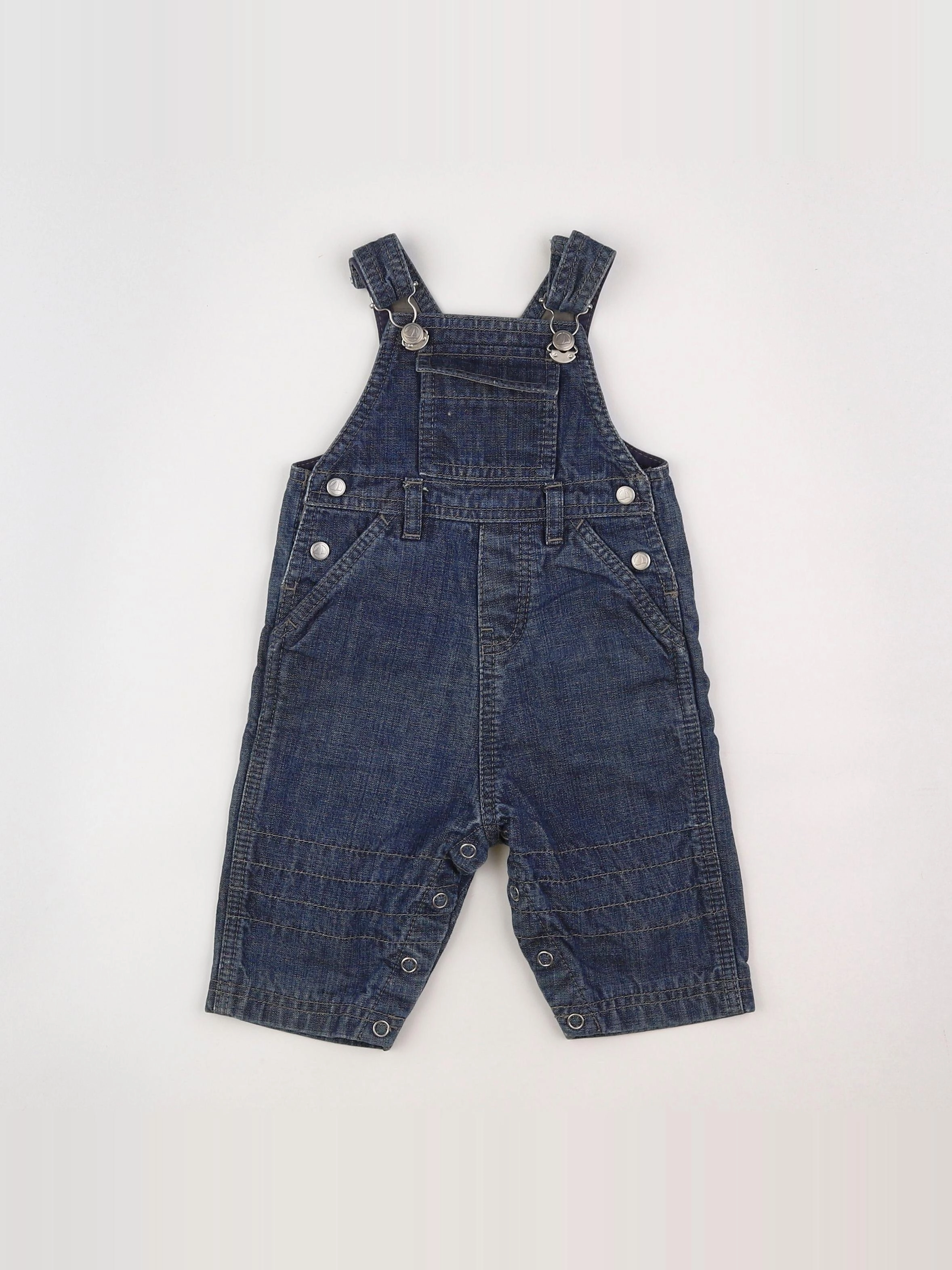 Petit Bateau - salopette bleu - 3 mois