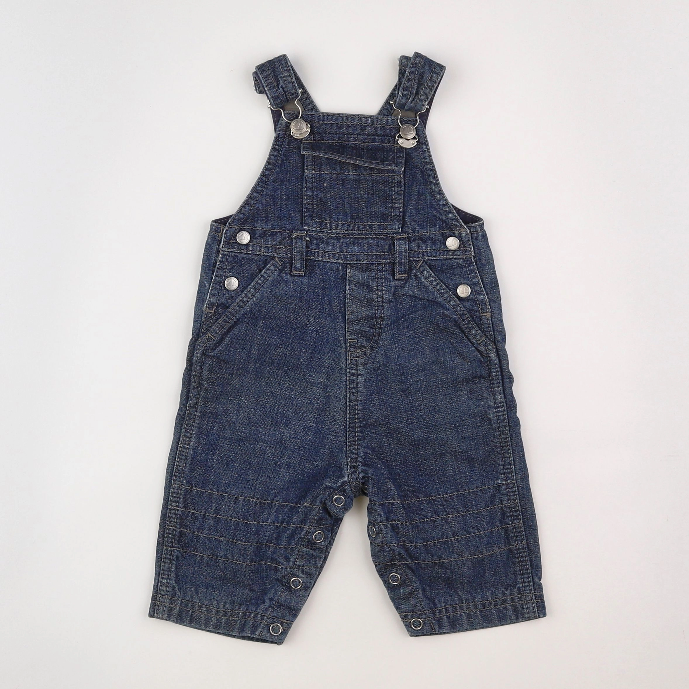 Petit Bateau - salopette bleu - 3 mois