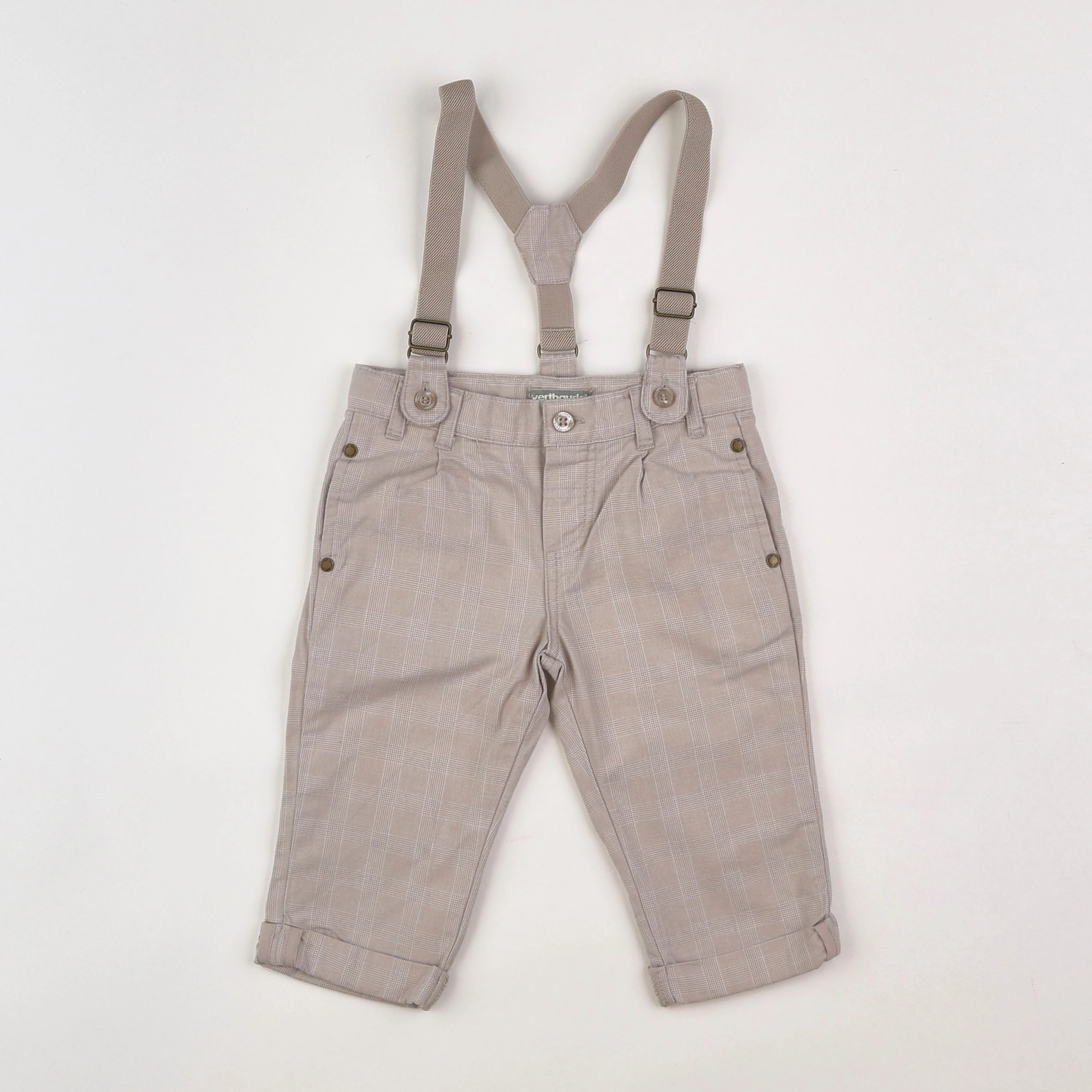 Vertbaudet - pantalon beige - 9 mois