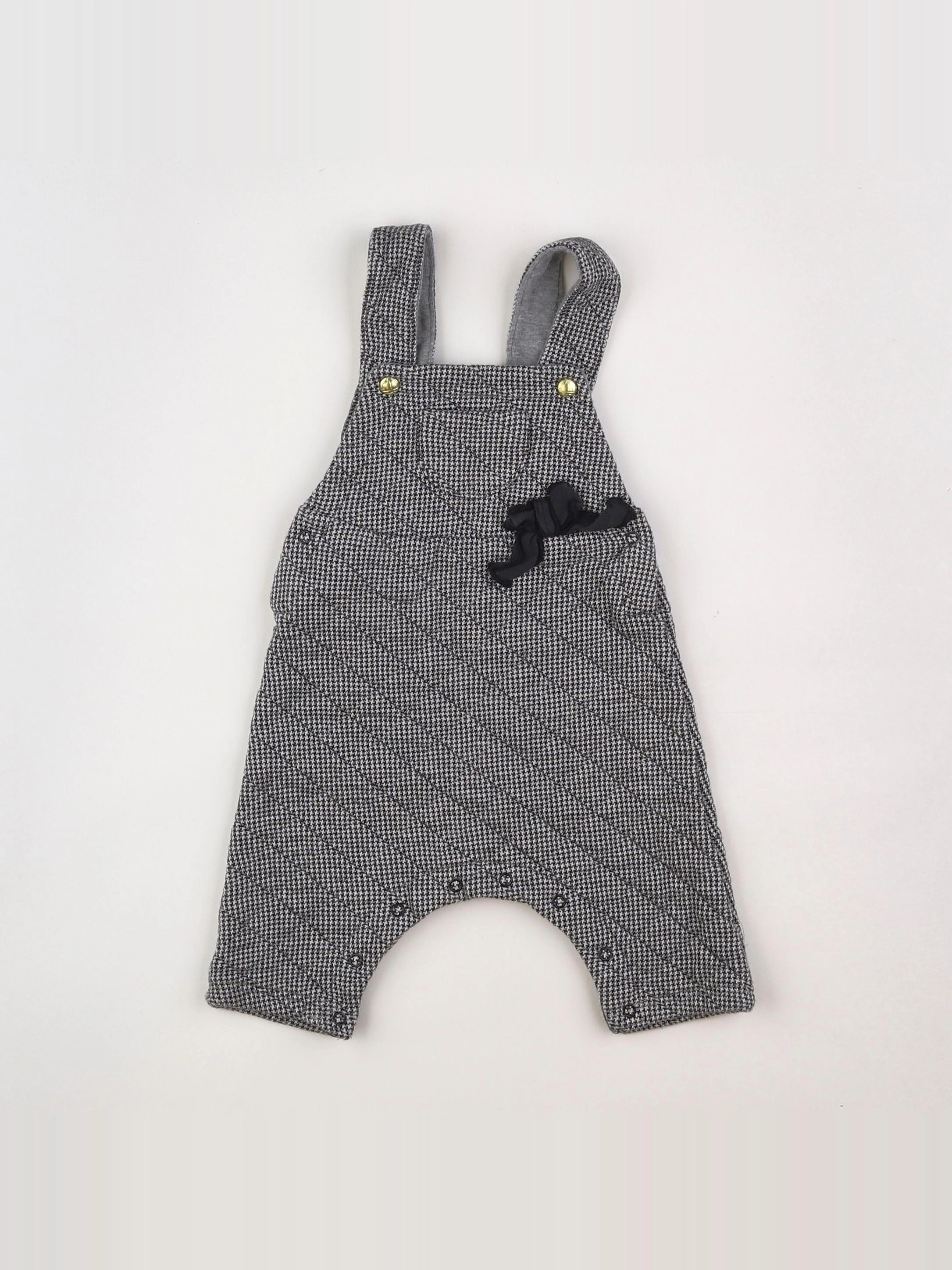 Petit Bateau - salopette blanc, noir - 3 mois